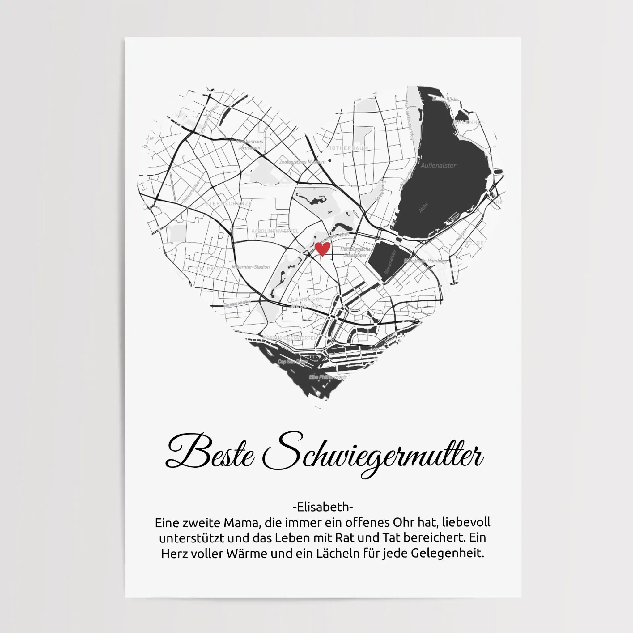 Schwiegermutter Weihnachtsgeschenk Stadtkarte Poster - Cantty