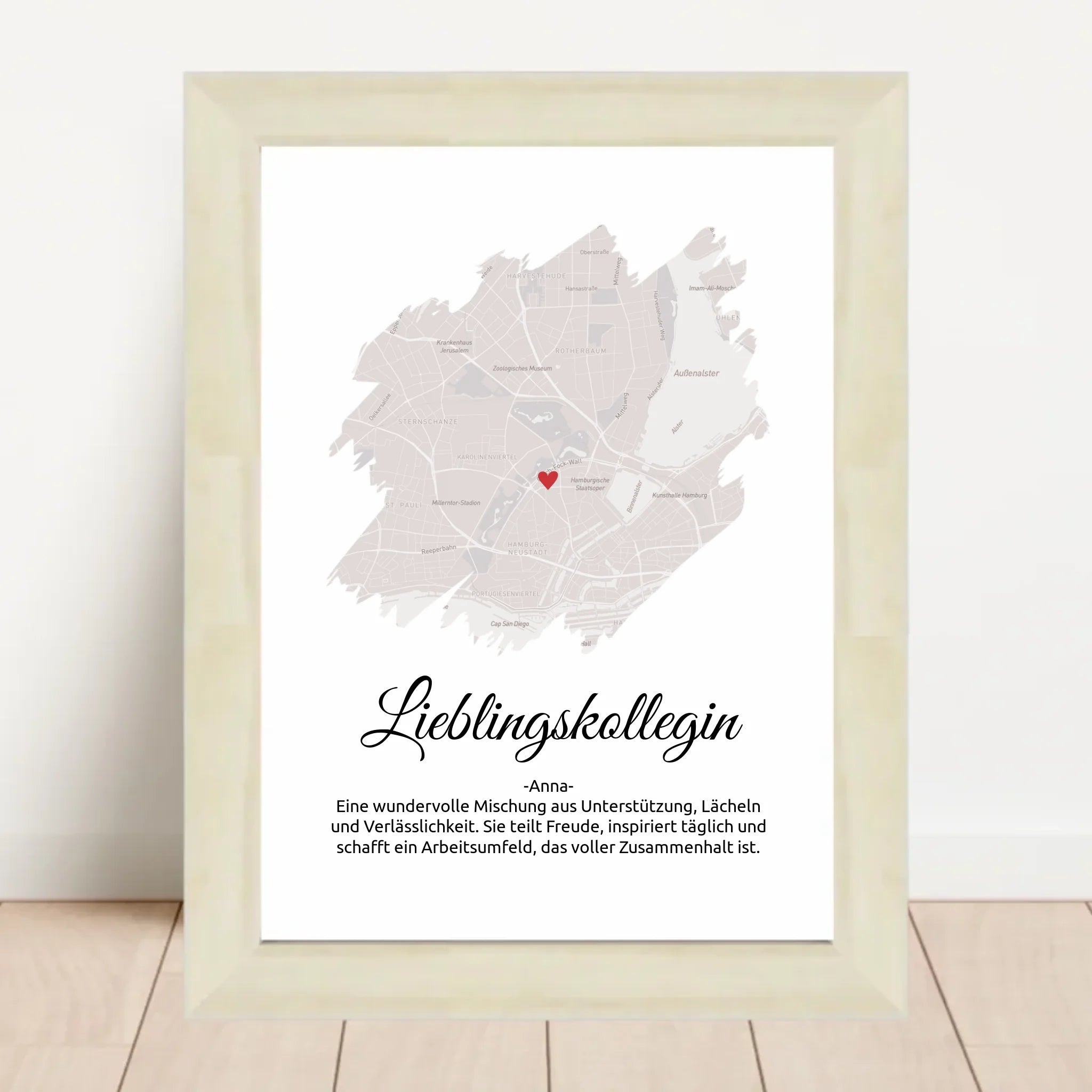 Lieblingskollegin Geschenk Stadtkarte Poster - Cantty