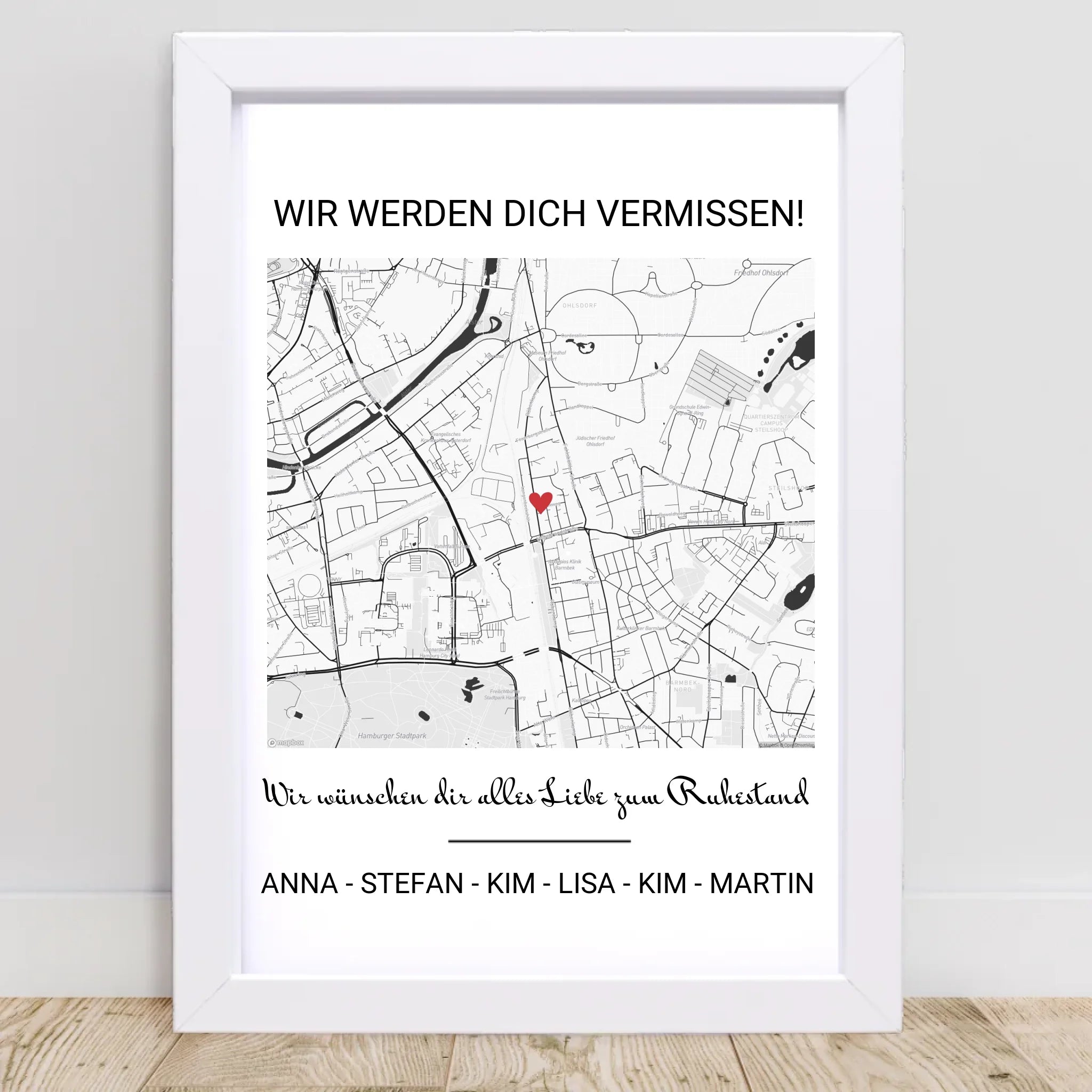 Kollege Abschiedsgeschenk Ruhestand Stadtkarte Gruppengeschenk - Cantty