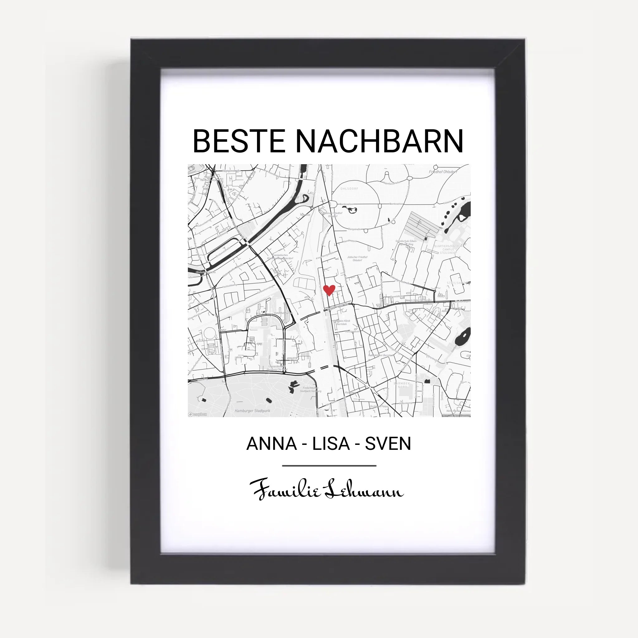 Geschenk für Nachbarn Stadtkarte Poster - Cantty