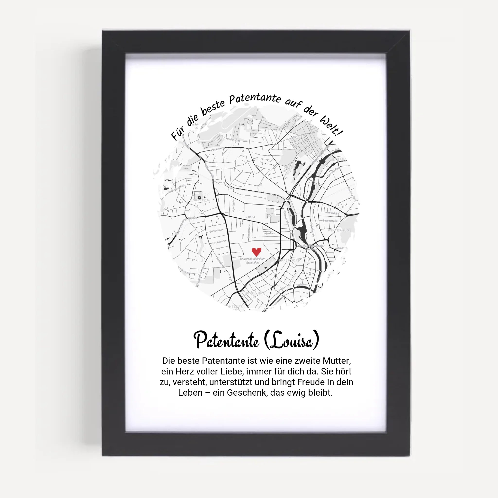 Weihnachtsgeschenk für die Patentante Stadtkarte Poster - Cantty