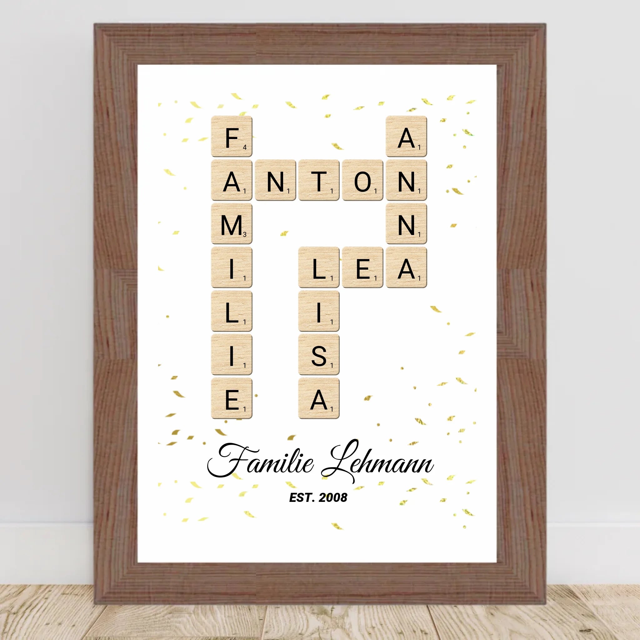 Familie Geschenk Poster Weihnachten & Einzug personalisierbar - Cantty