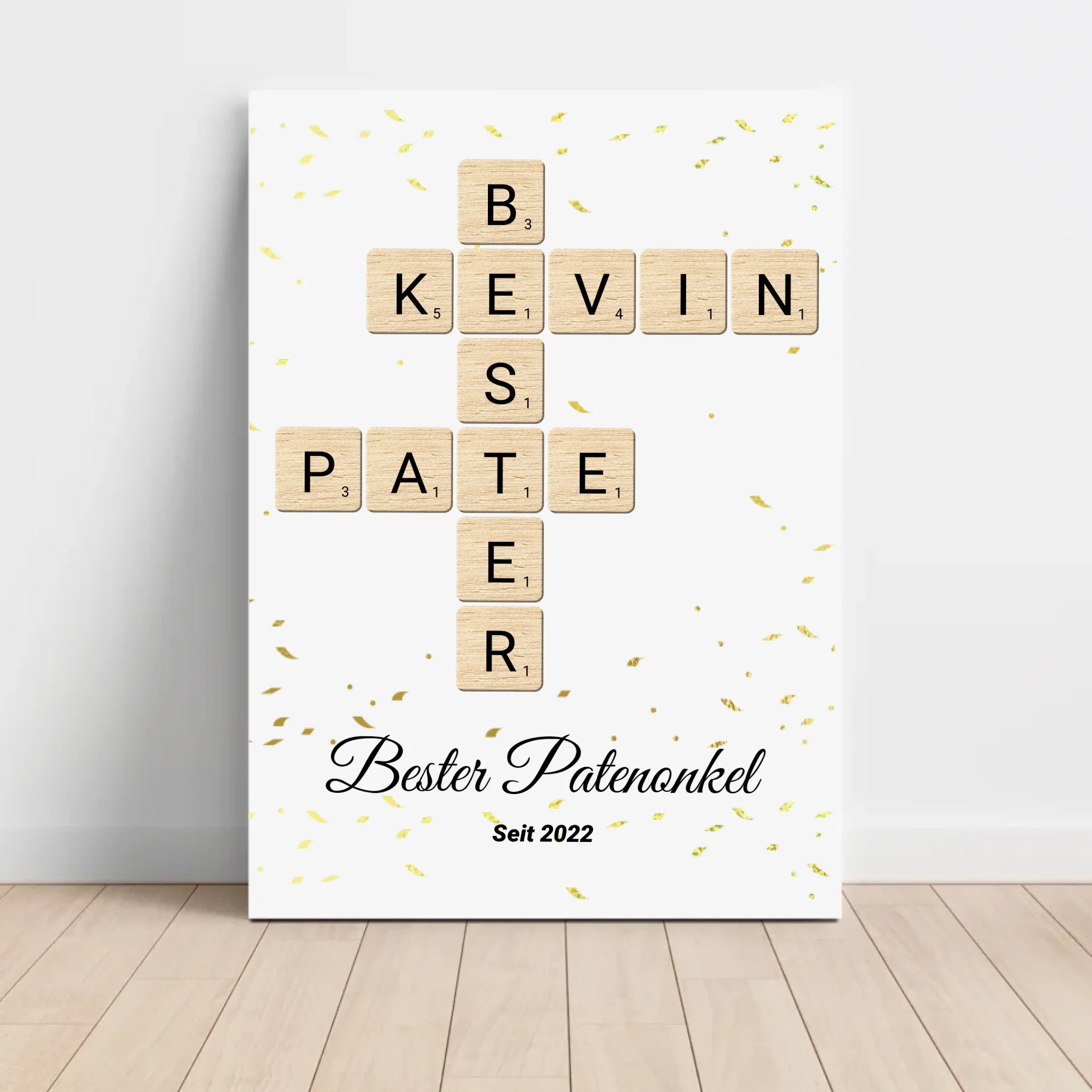 Geschenk für Patenonkel Wort Poster personalisiert - Cantty