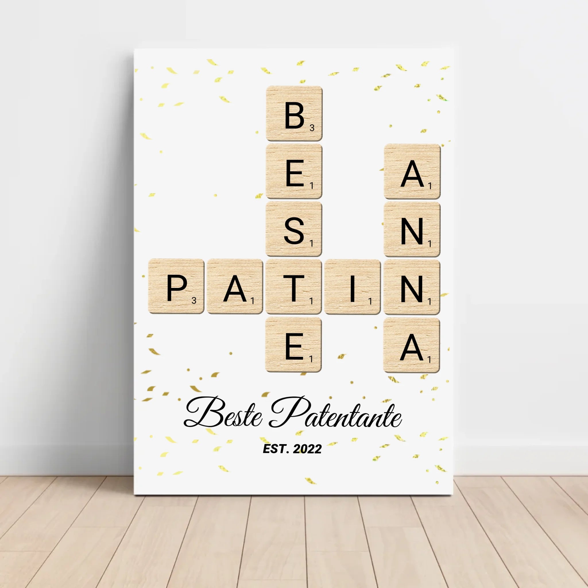 Geschenk für Patentante Wort Poster personalisierbar - Cantty