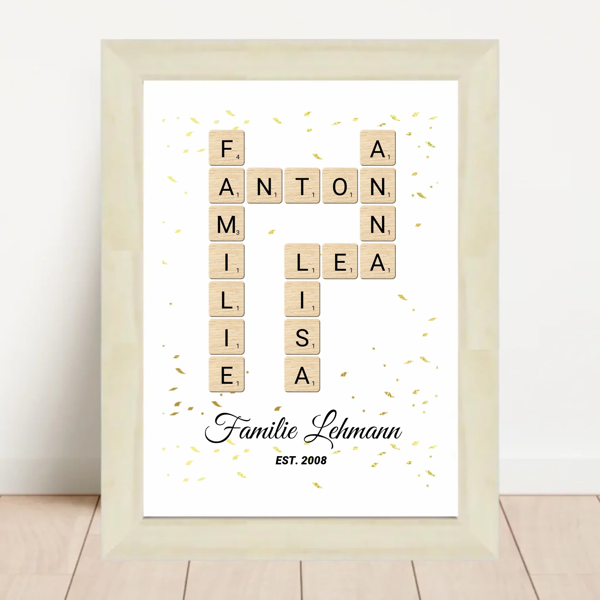 Familie Geschenk Poster Weihnachten & Einzug personalisierbar - Cantty