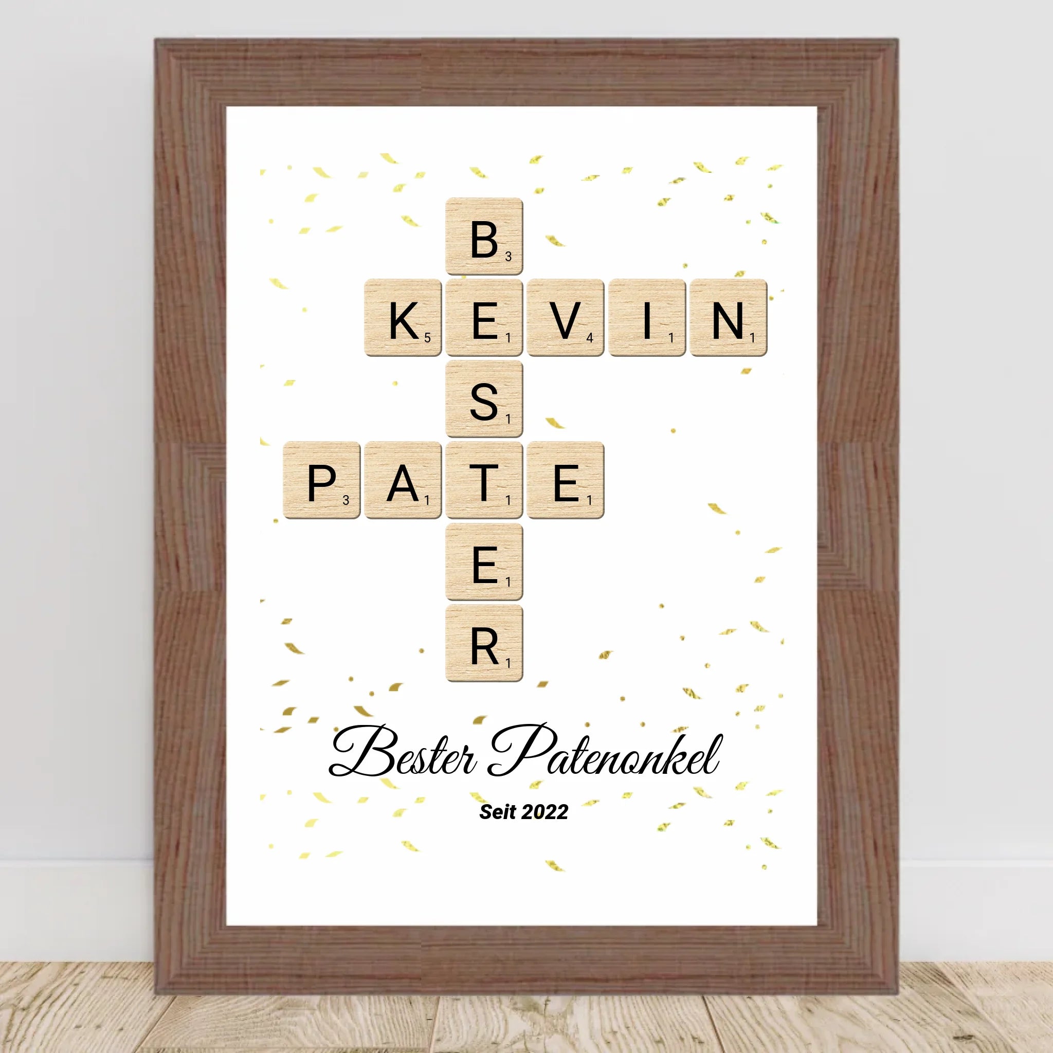 Geschenk für Patenonkel Wort Poster personalisiert - Cantty