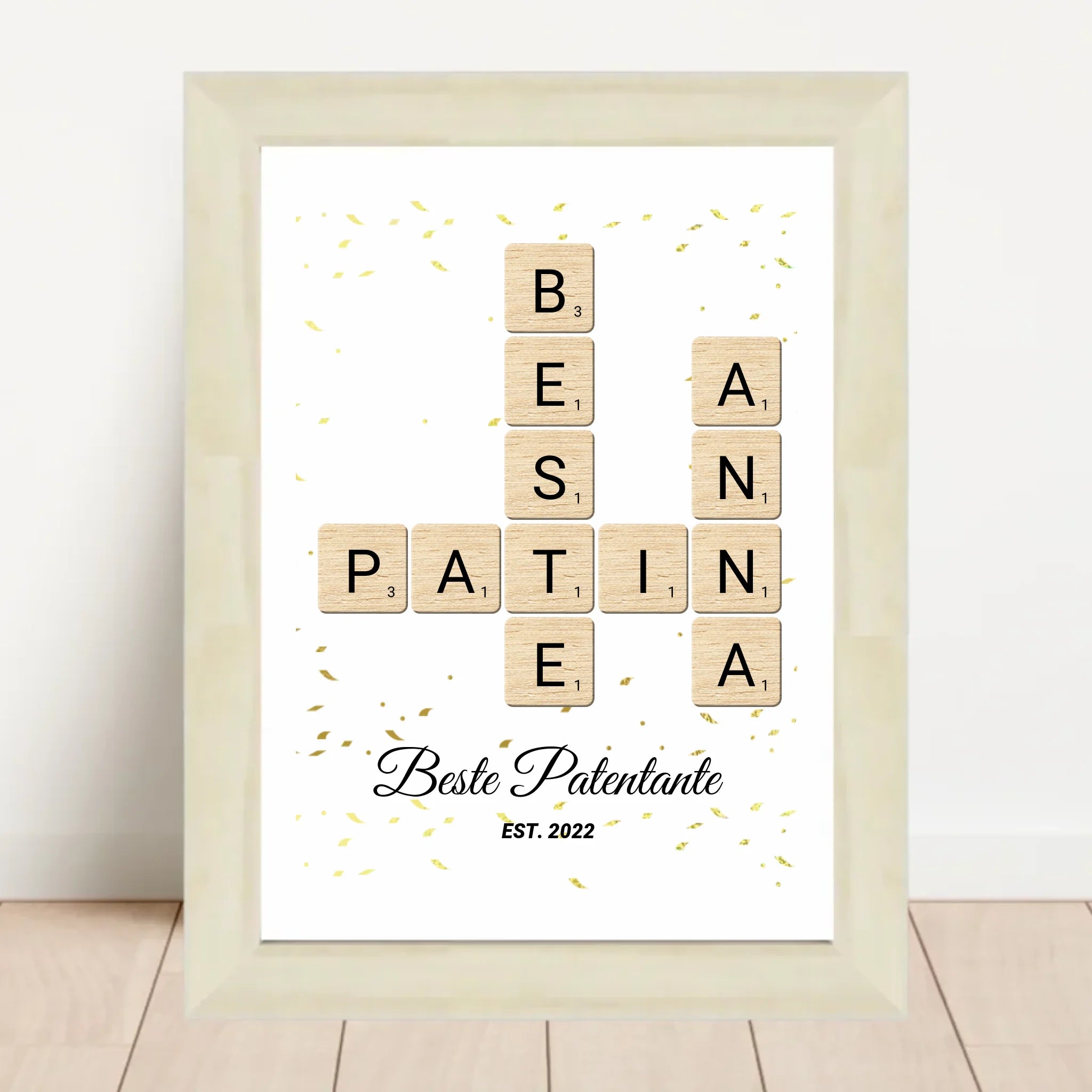 Geschenk für Patentante Wort Poster personalisierbar - Cantty