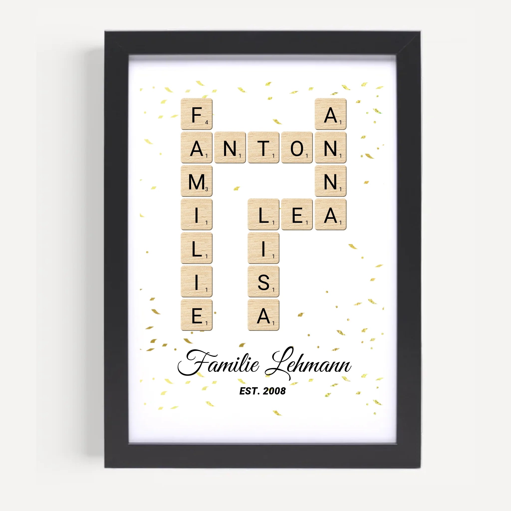 Familie Geschenk Poster Weihnachten & Einzug personalisierbar - Cantty