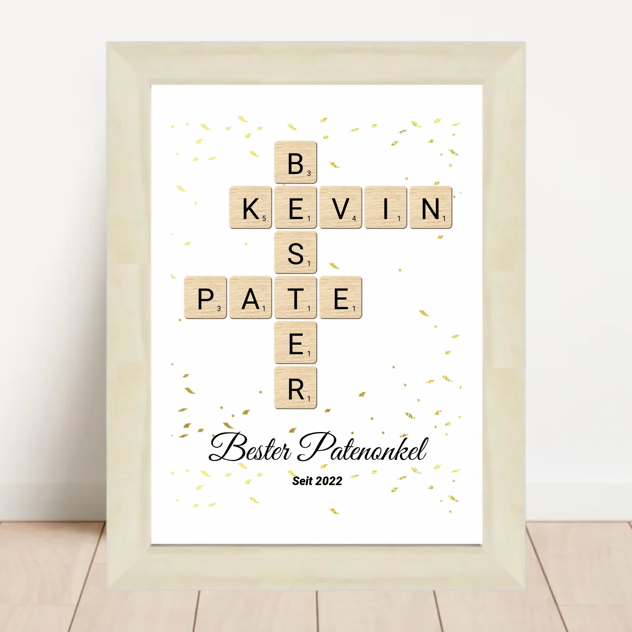 Geschenk für Patenonkel Wort Poster personalisiert - Cantty