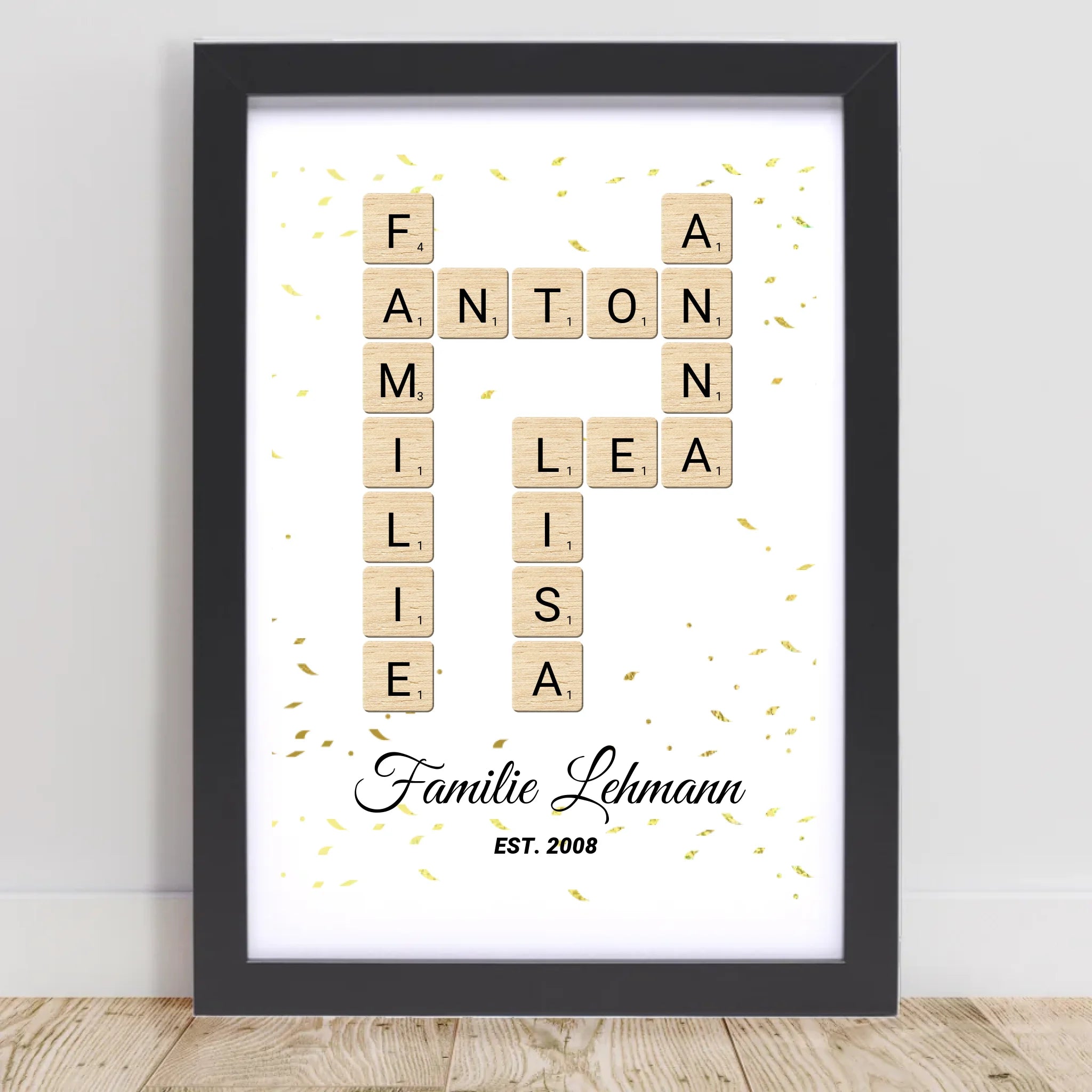 Familie Geschenk Poster Weihnachten & Einzug personalisierbar - Cantty