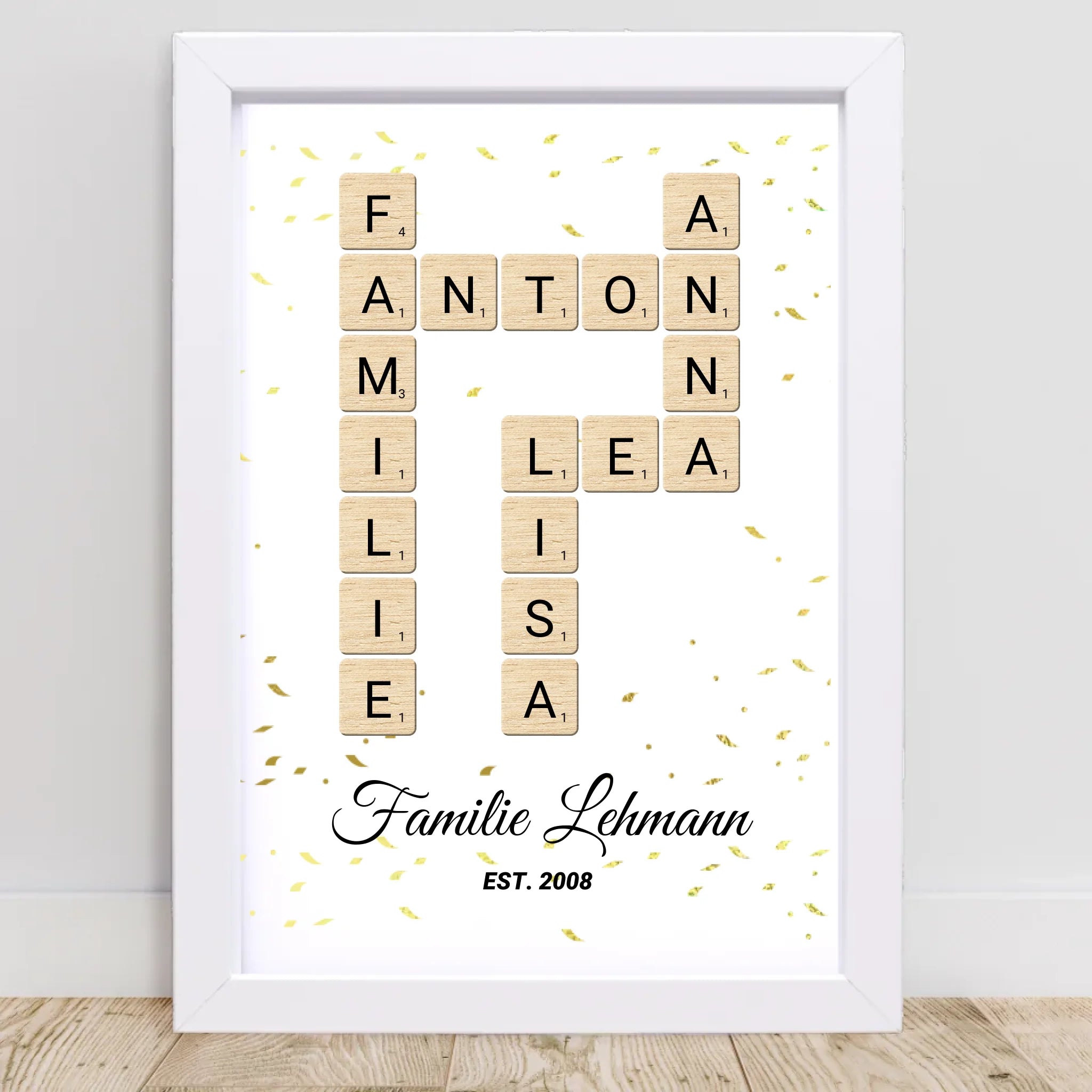 Familie Geschenk Poster Weihnachten & Einzug personalisierbar - Cantty
