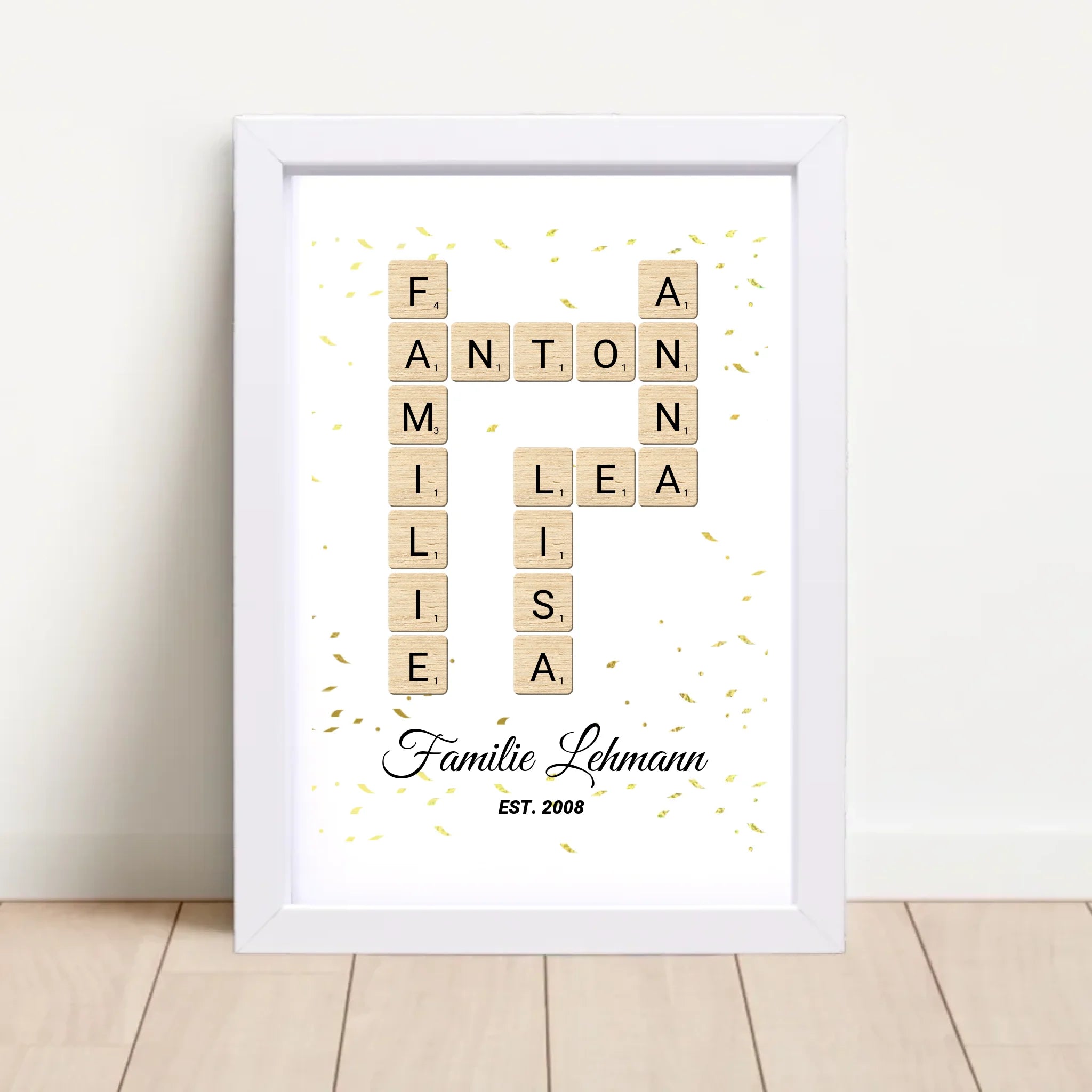 Familie Geschenk Poster Weihnachten & Einzug personalisierbar - Cantty