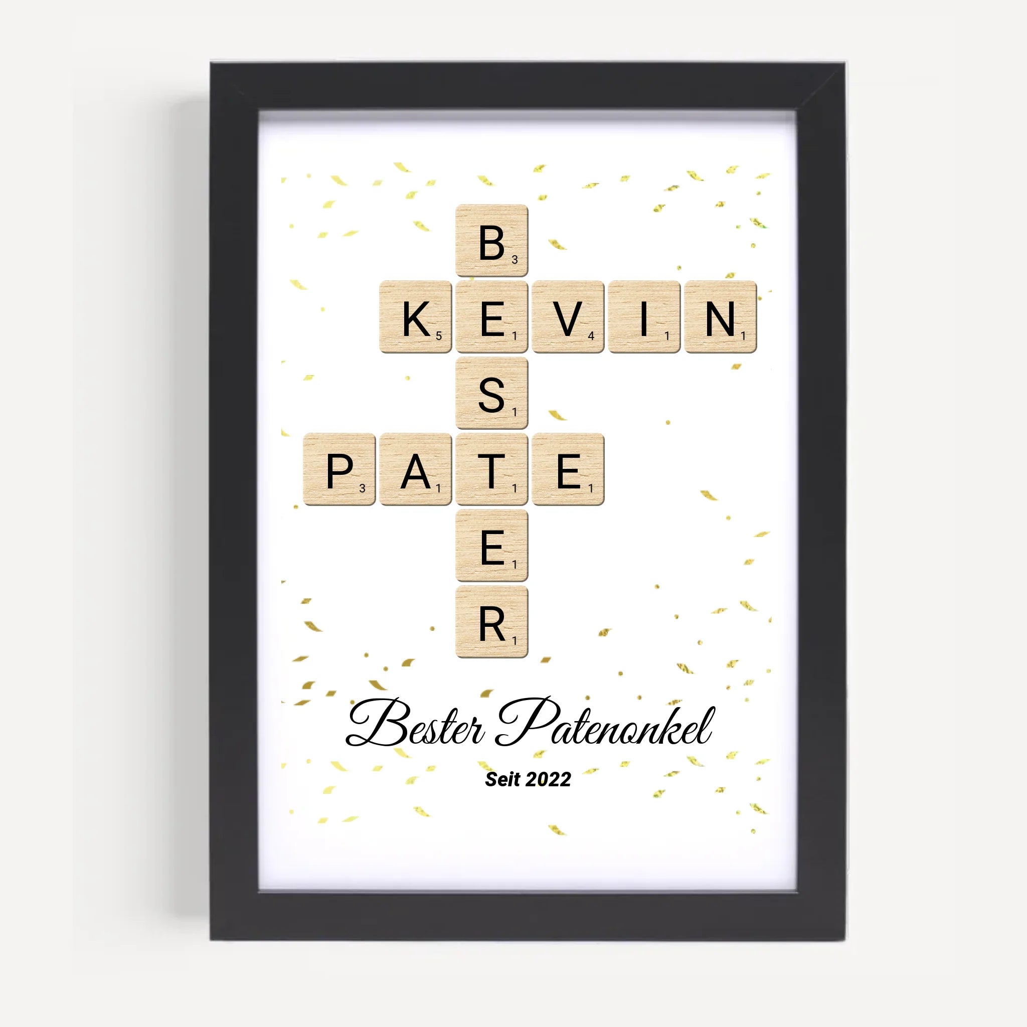Geschenk für Patenonkel Wort Poster personalisiert - Cantty