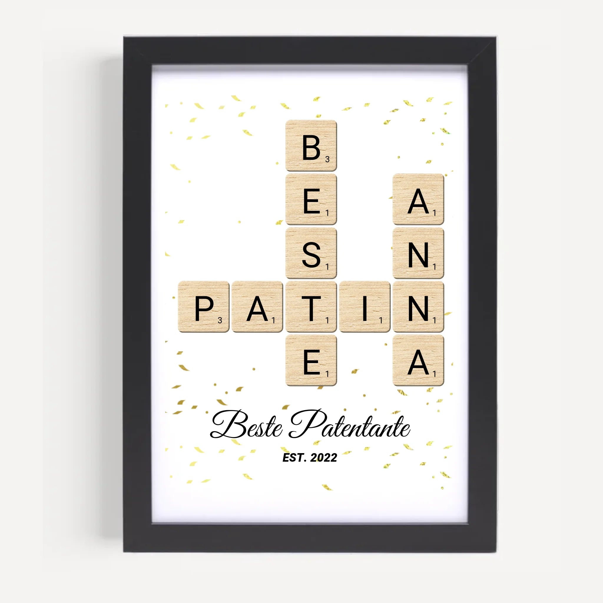 Geschenk für Patentante Wort Poster personalisierbar - Cantty