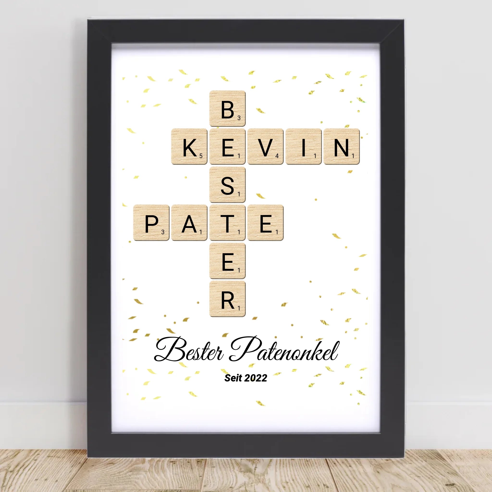 Geschenk für Patenonkel Wort Poster personalisiert - Cantty