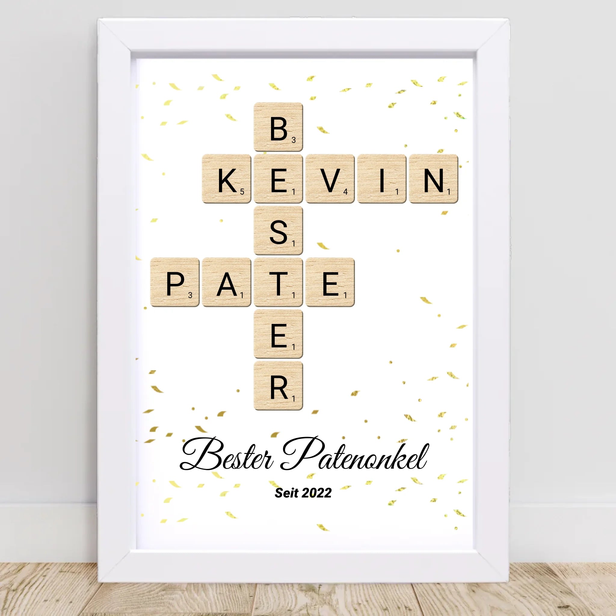 Geschenk für Patenonkel Wort Poster personalisiert - Cantty