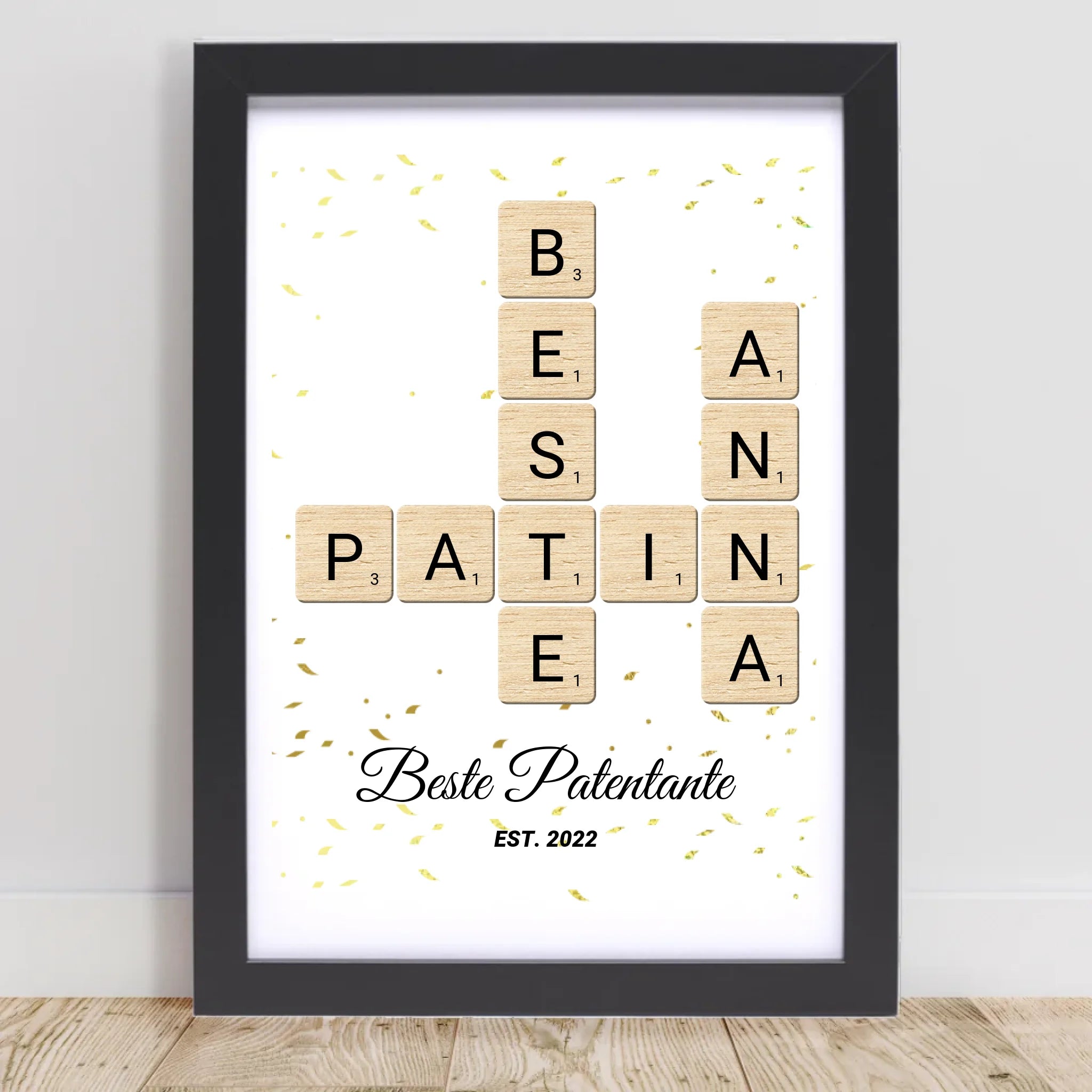 Geschenk für Patentante Wort Poster personalisierbar - Cantty