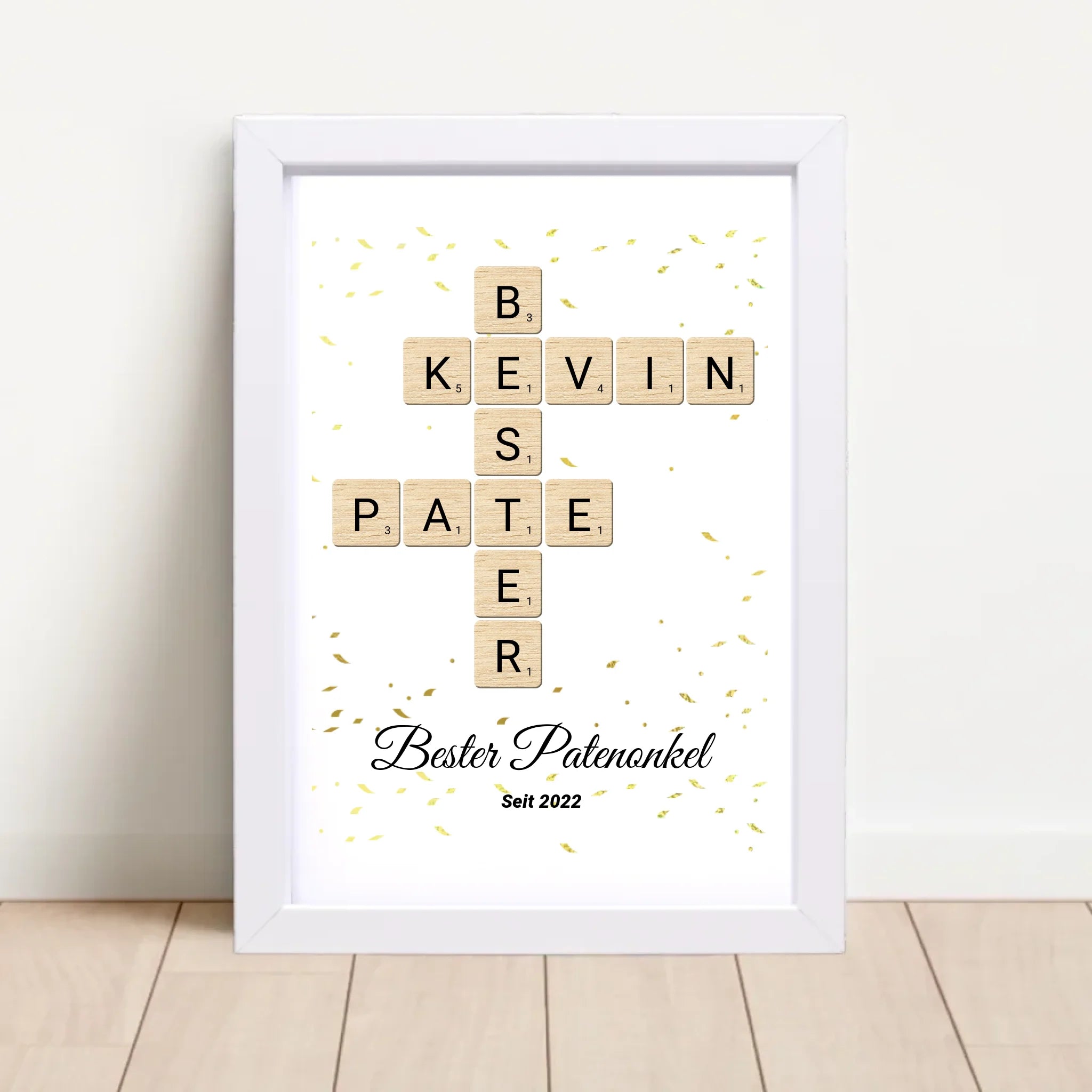 Geschenk für Patenonkel Wort Poster personalisiert - Cantty