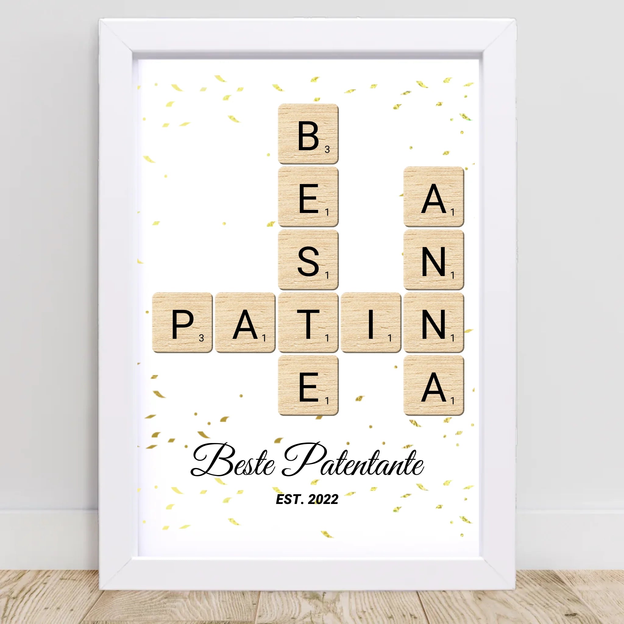 Geschenk für Patentante Wort Poster personalisierbar - Cantty