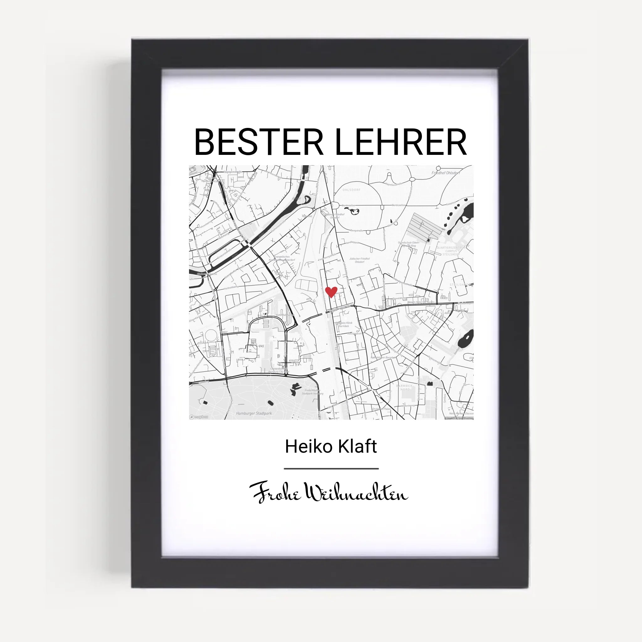 Lehrer Weihnachtsgeschenk Poster personalisierbar - Cantty