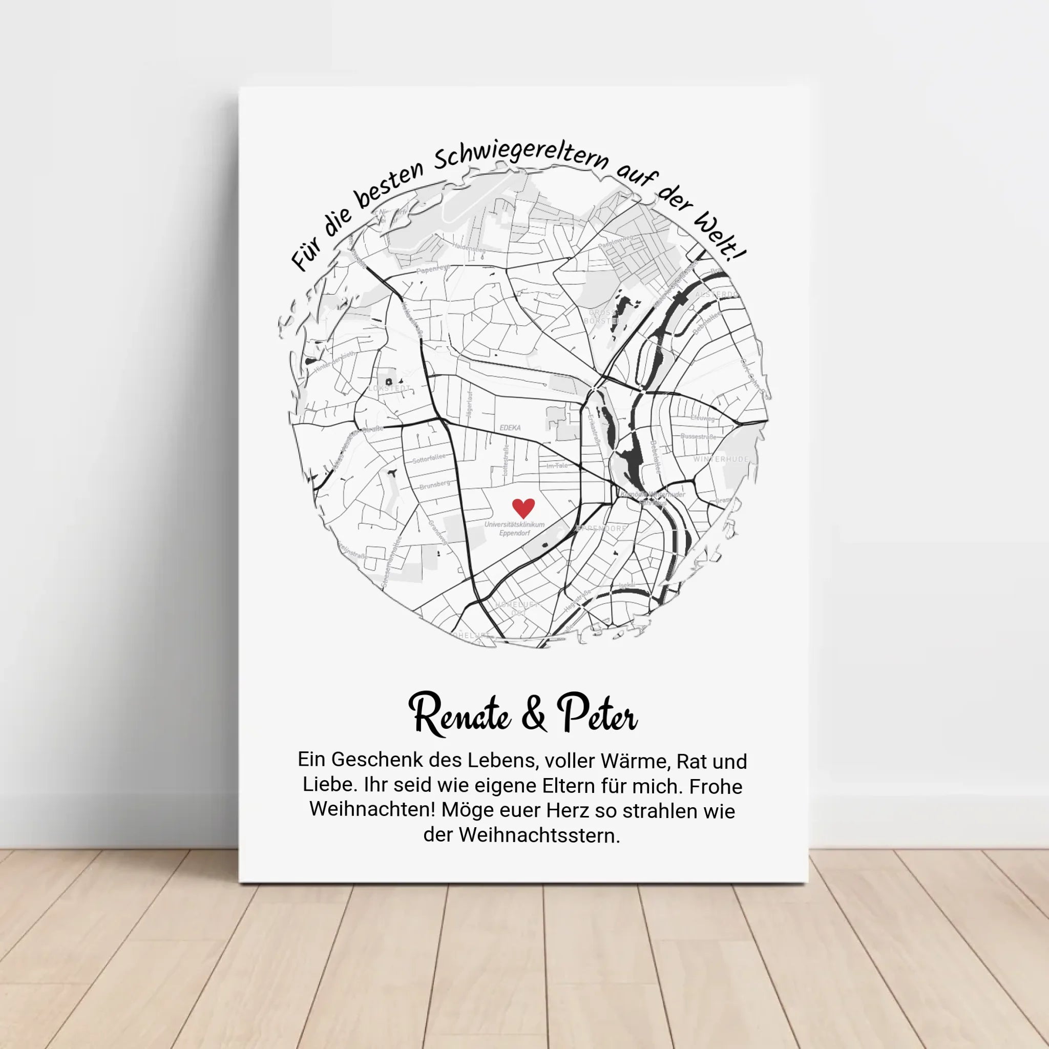 Schwiegereltern Weihnachtsgeschenk Poster personalisierbar - Cantty