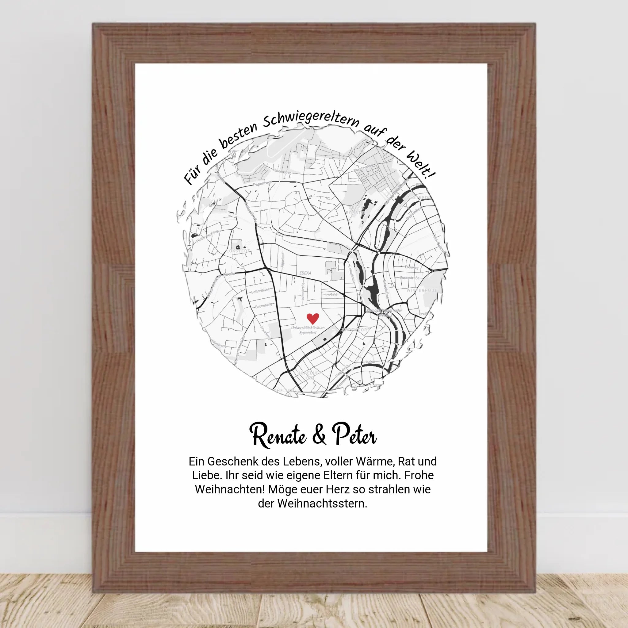 Schwiegereltern Weihnachtsgeschenk Poster personalisierbar - Cantty