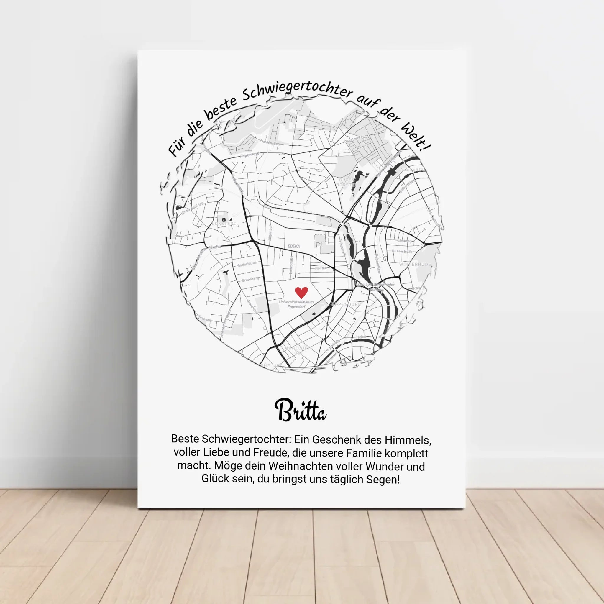 Weihnachtsgeschenk für Schwiegertochter Poster personalisierbar - Cantty