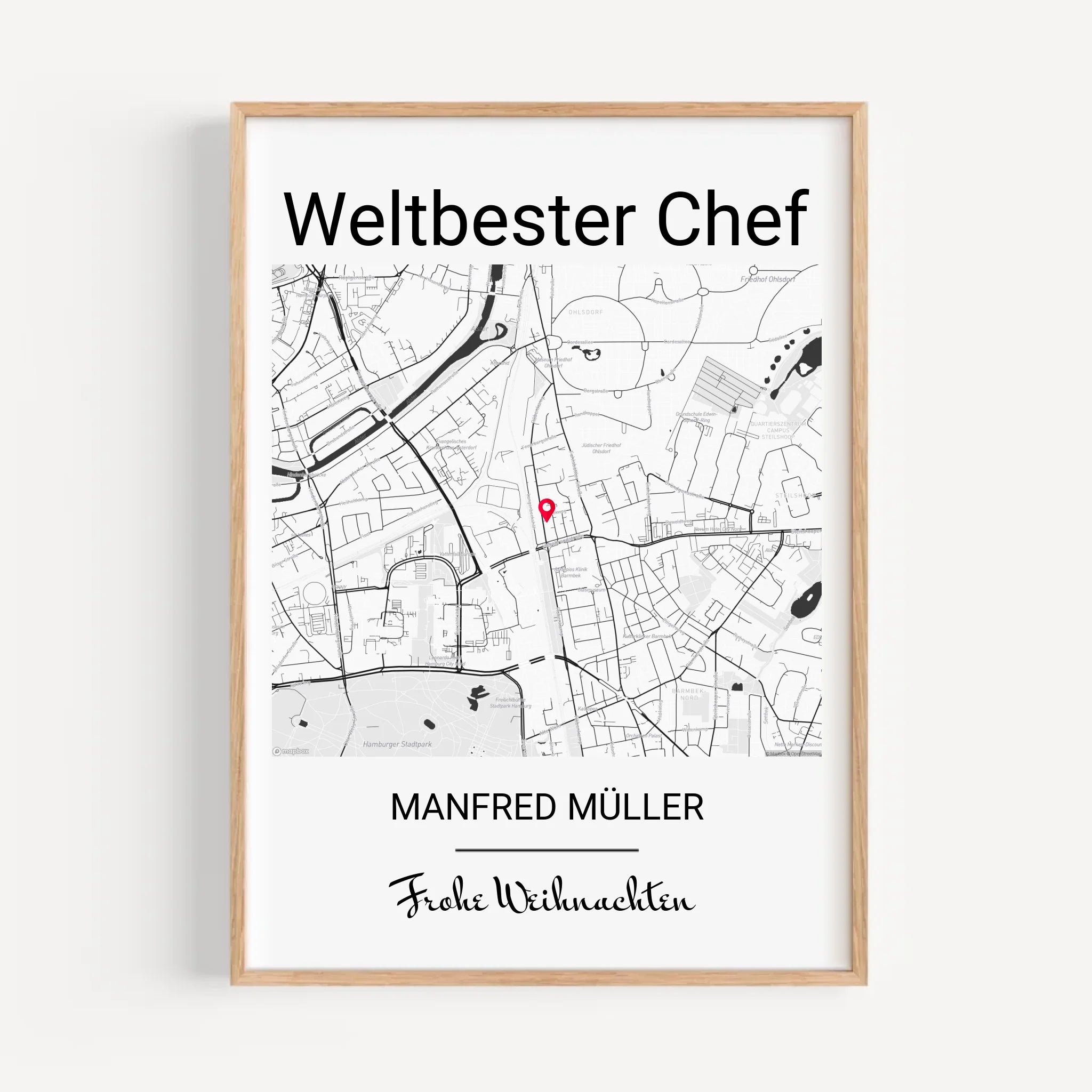 Weihnachtsgeschenk für Chef Poster personalisierbar - Cantty