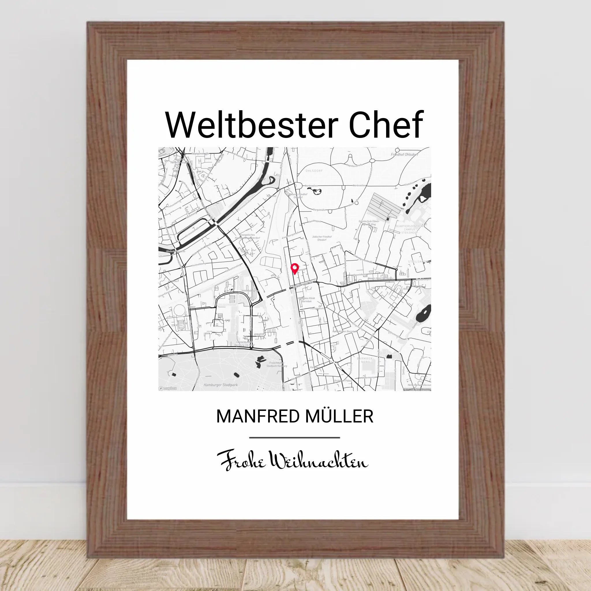 Weihnachtsgeschenk für Chef Poster personalisierbar - Cantty
