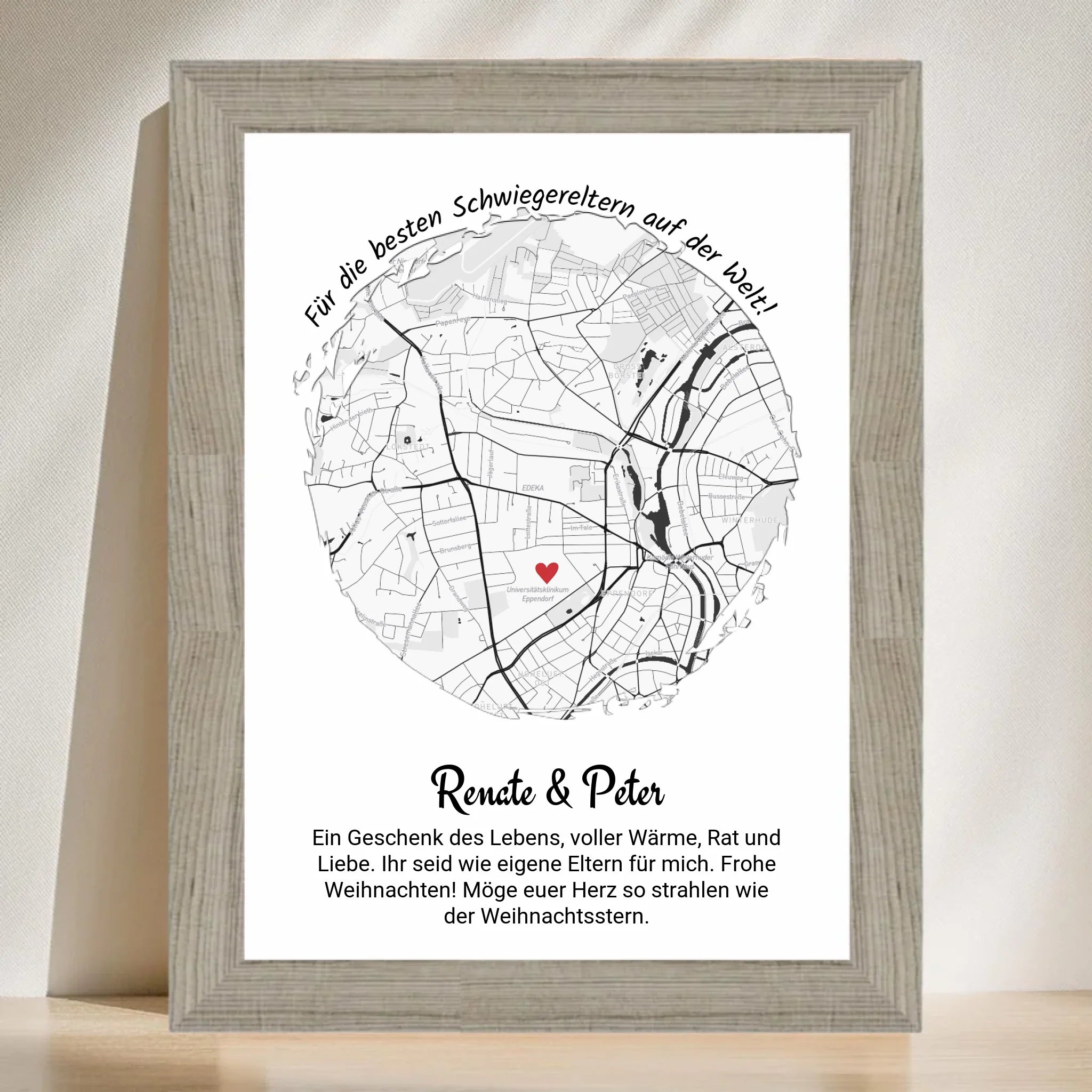 Schwiegereltern Weihnachtsgeschenk Poster personalisierbar - Cantty