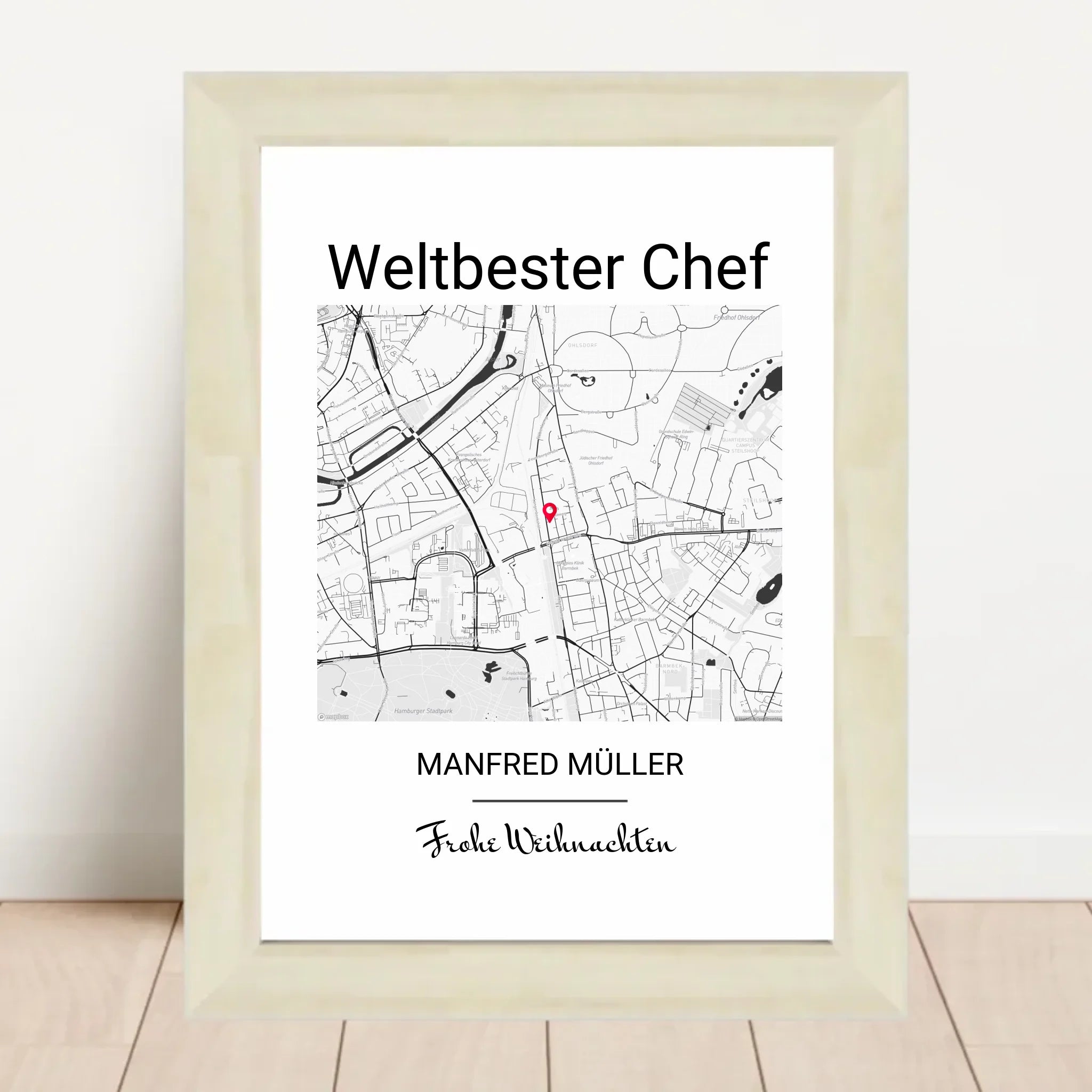 Weihnachtsgeschenk für Chef Poster personalisierbar - Cantty