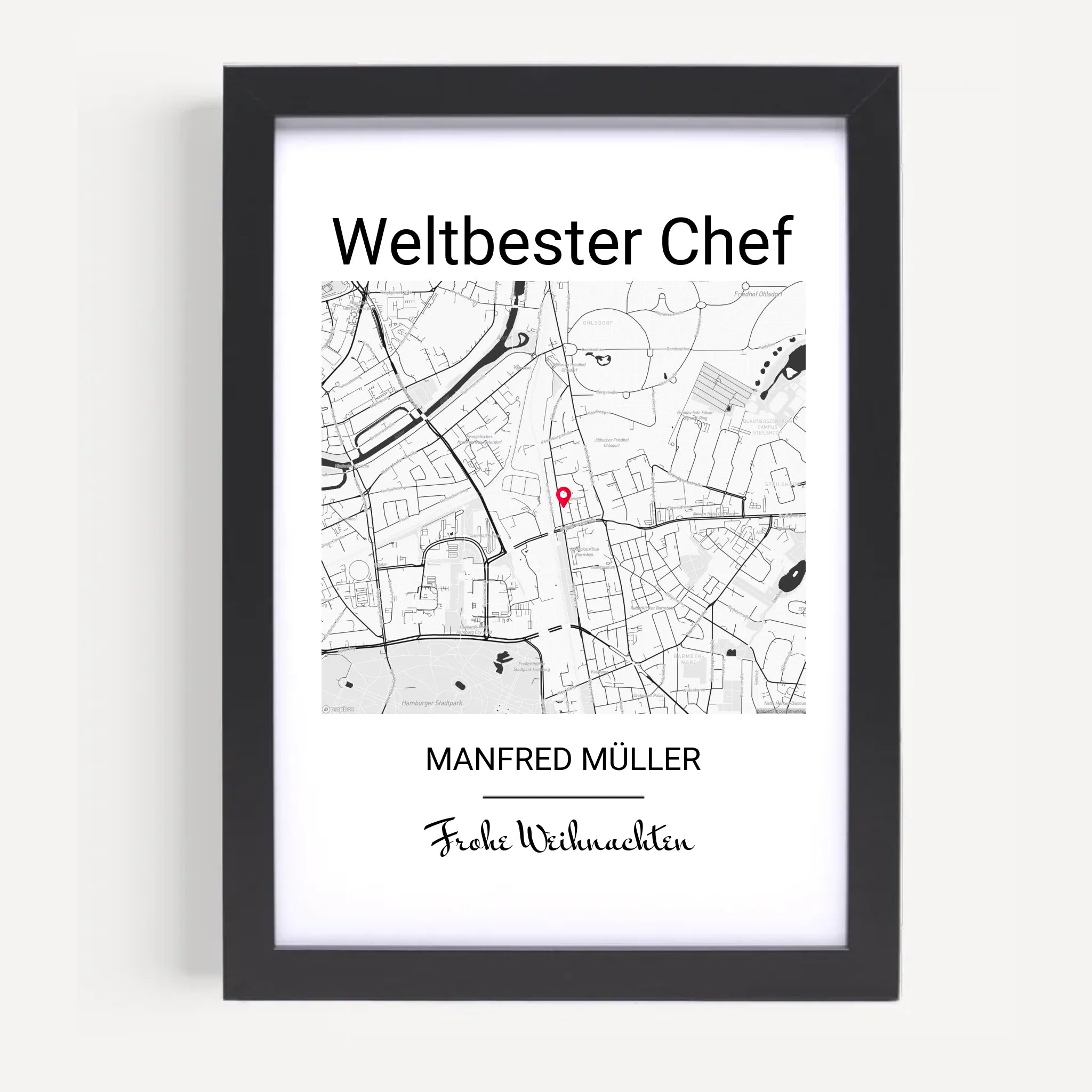 Weihnachtsgeschenk für Chef Poster personalisierbar - Cantty