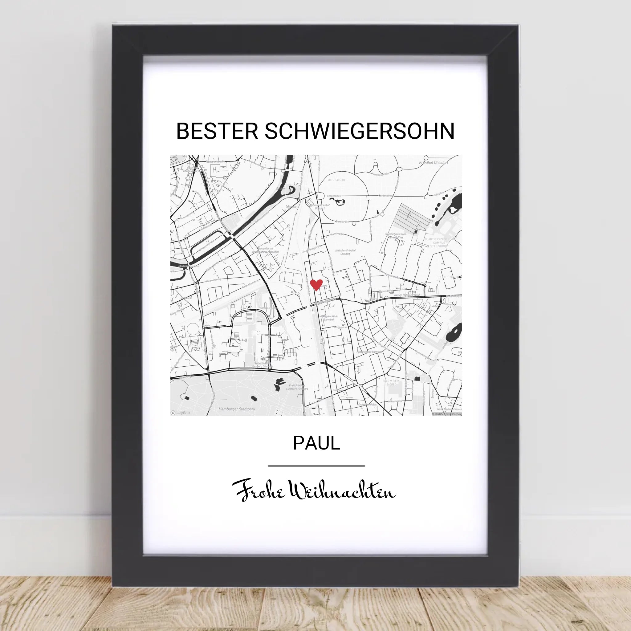 Weihnachtsgeschenk für Schwiegersohn Poster personalisierbar - Cantty