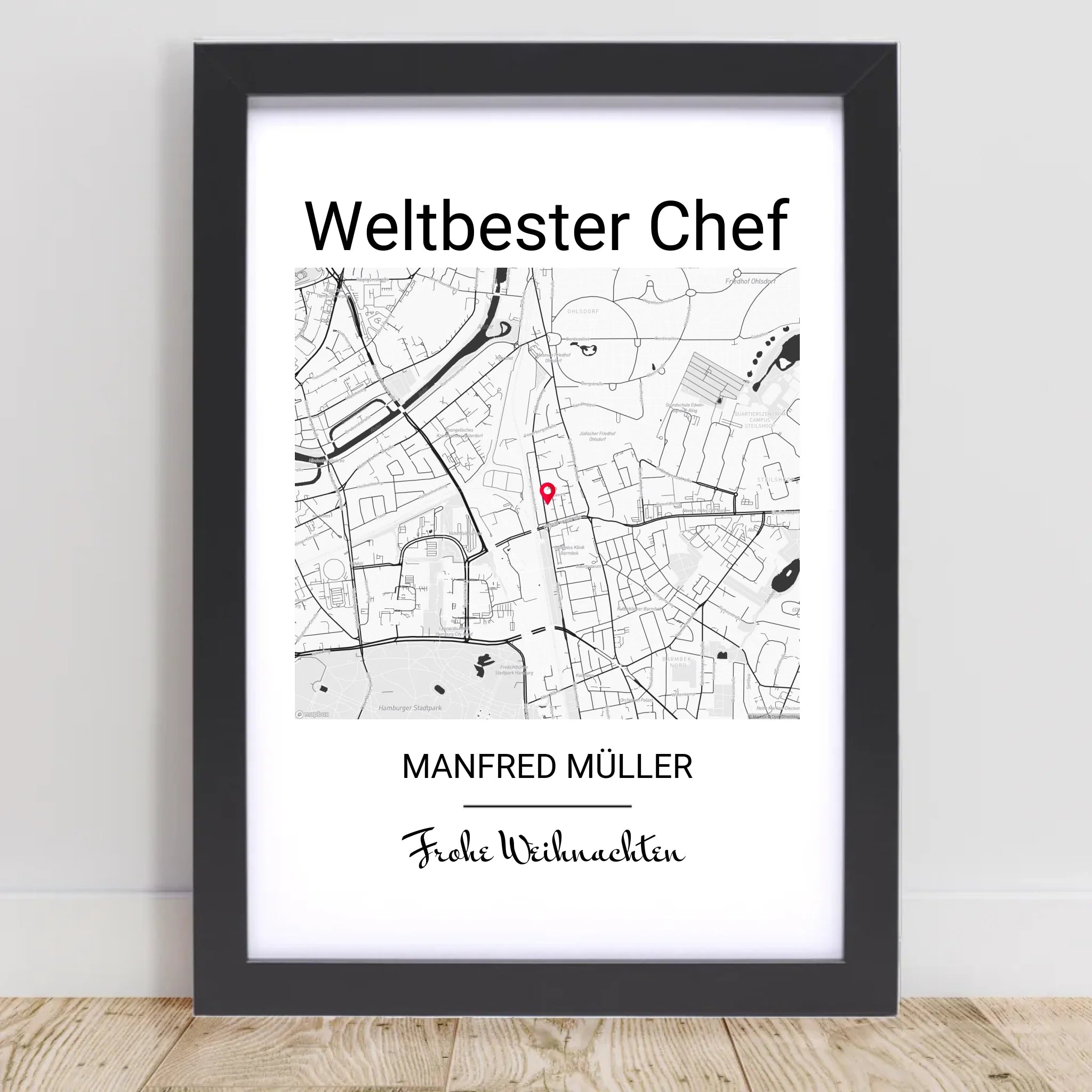Weihnachtsgeschenk für Chef Poster personalisierbar - Cantty