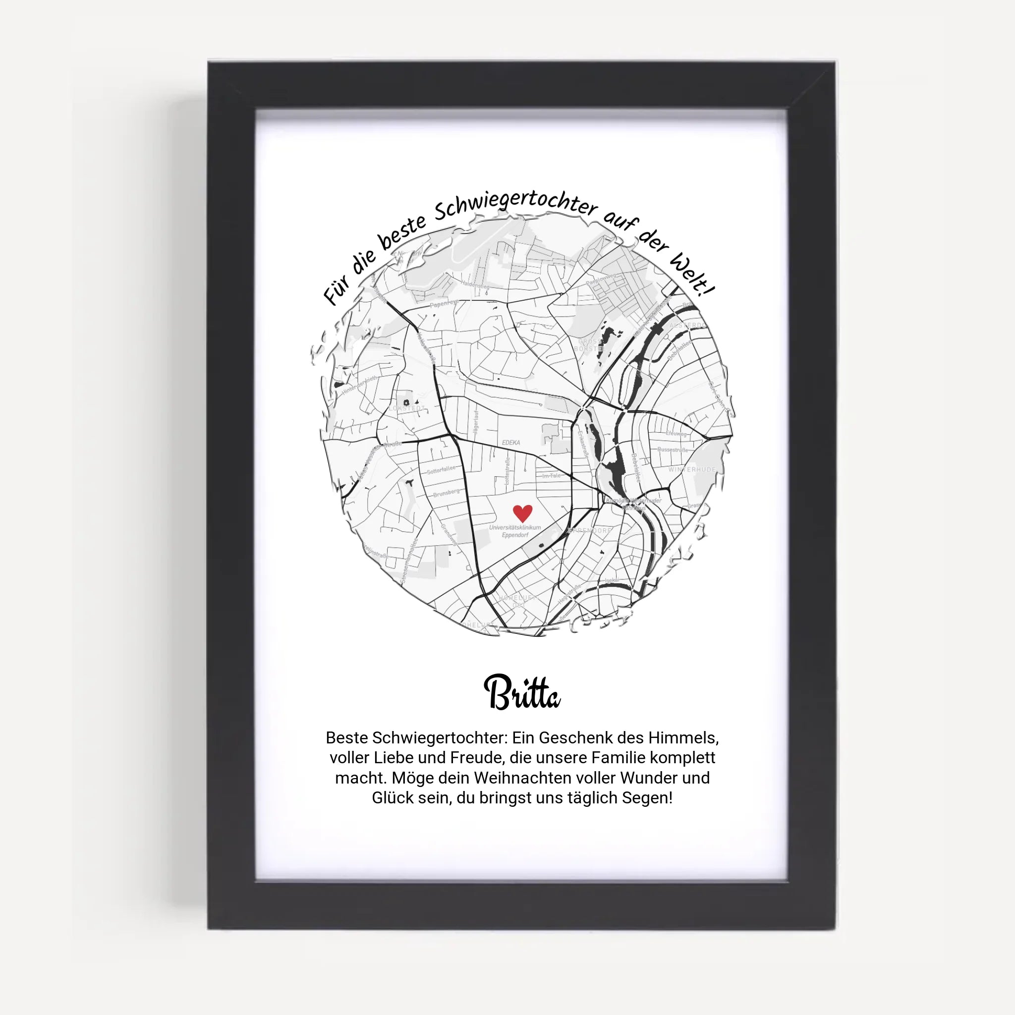 Weihnachtsgeschenk für Schwiegertochter Poster personalisierbar - Cantty