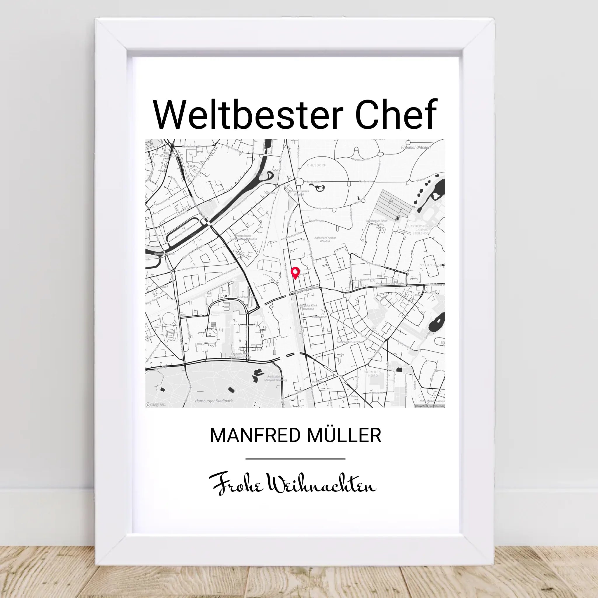 Weihnachtsgeschenk für Chef Poster personalisierbar - Cantty