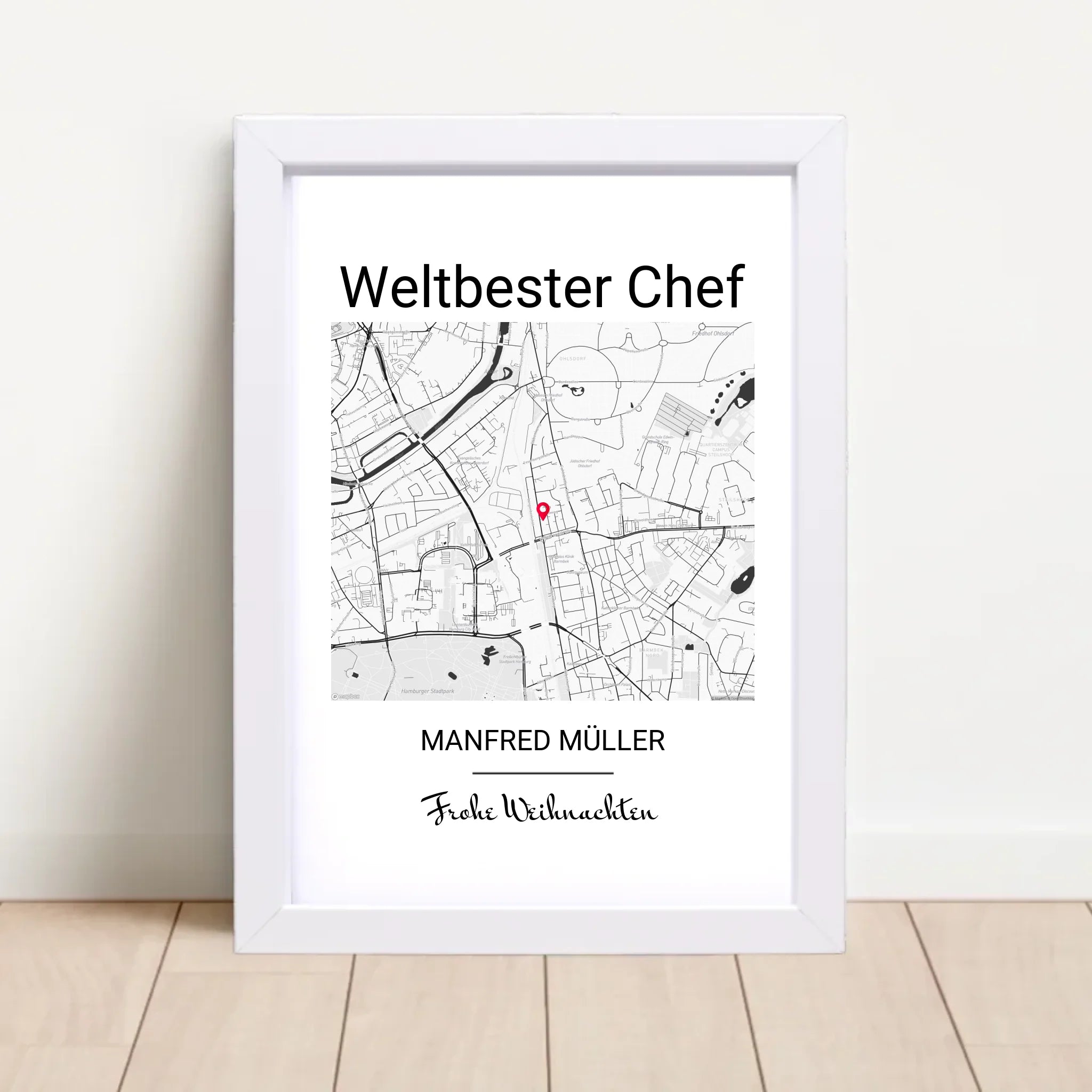 Weihnachtsgeschenk für Chef Poster personalisierbar - Cantty