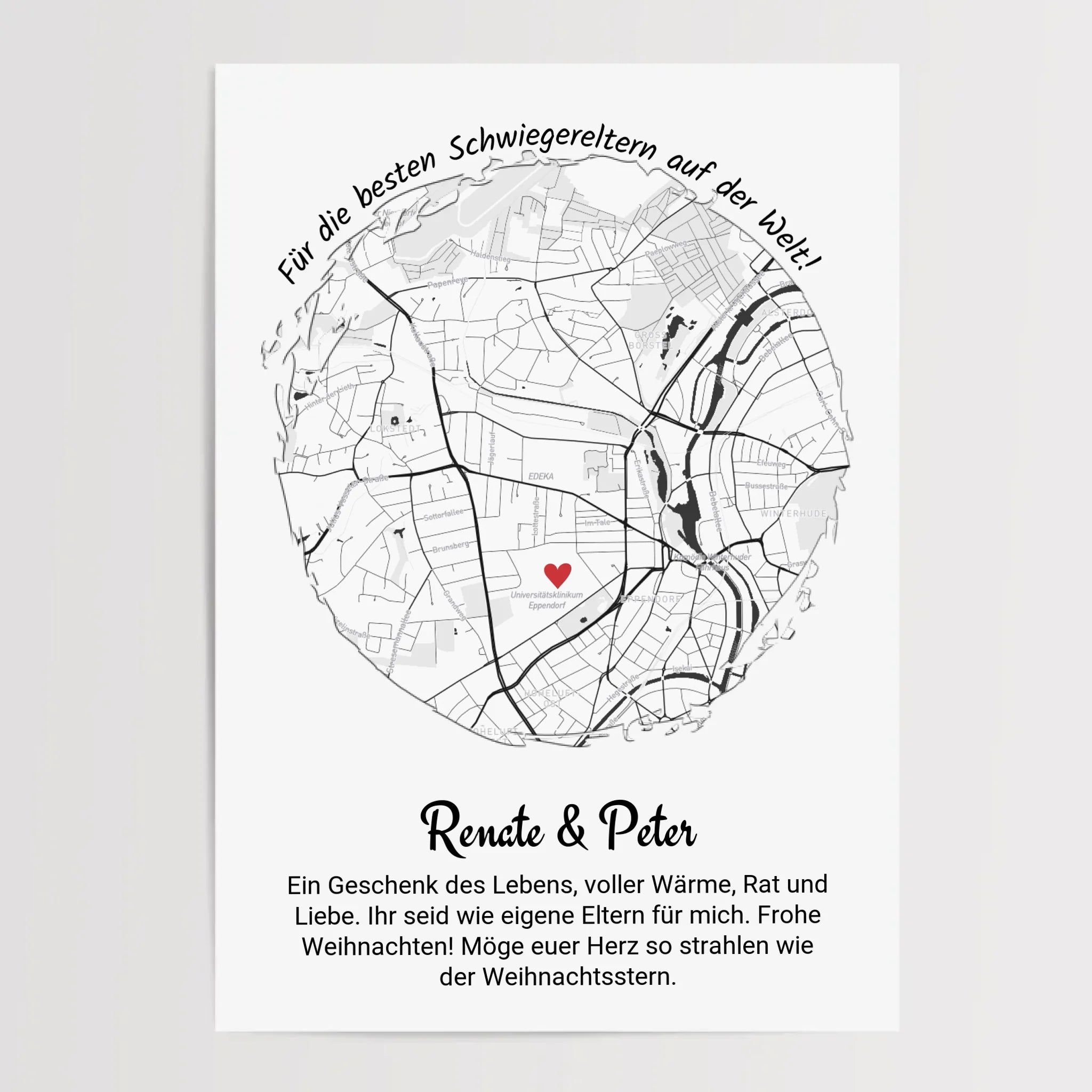 Schwiegereltern Weihnachtsgeschenk Poster personalisierbar - Cantty