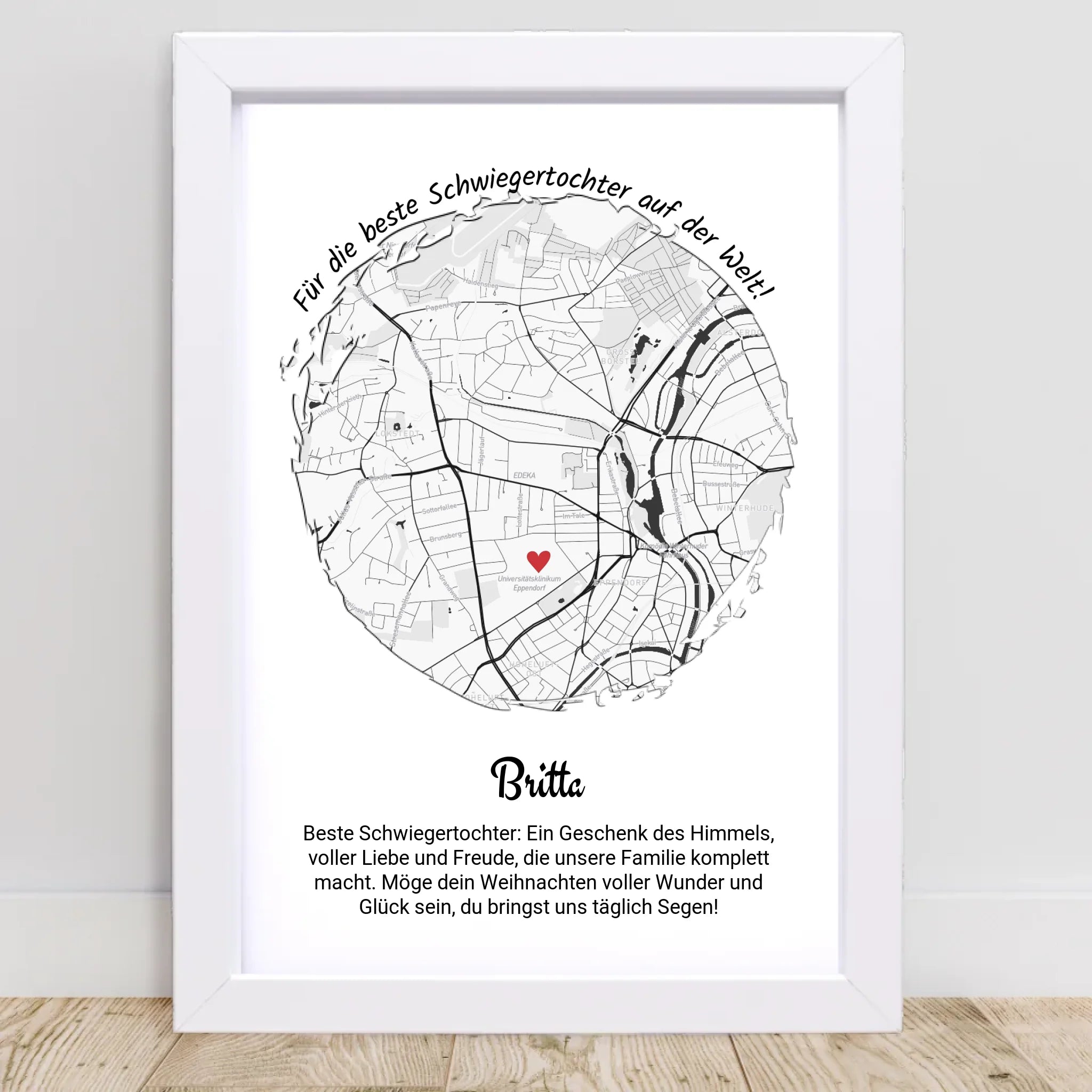 Weihnachtsgeschenk für Schwiegertochter Poster personalisierbar - Cantty