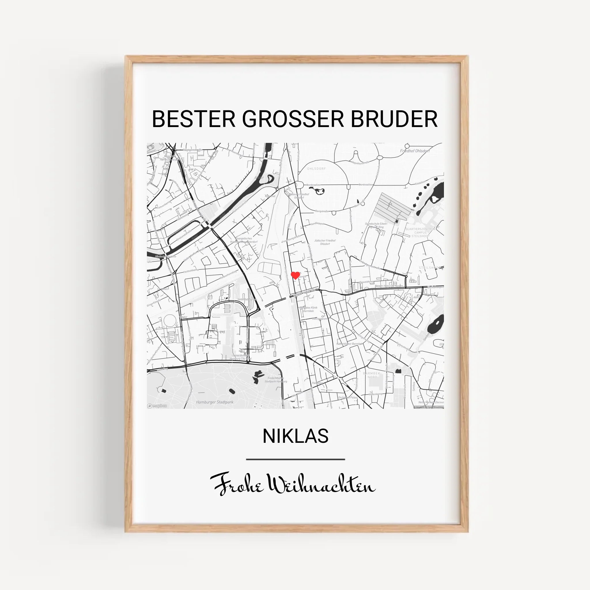 Weihnachtsgeschenk für großen Bruder Poster personalisierbar - Cantty
