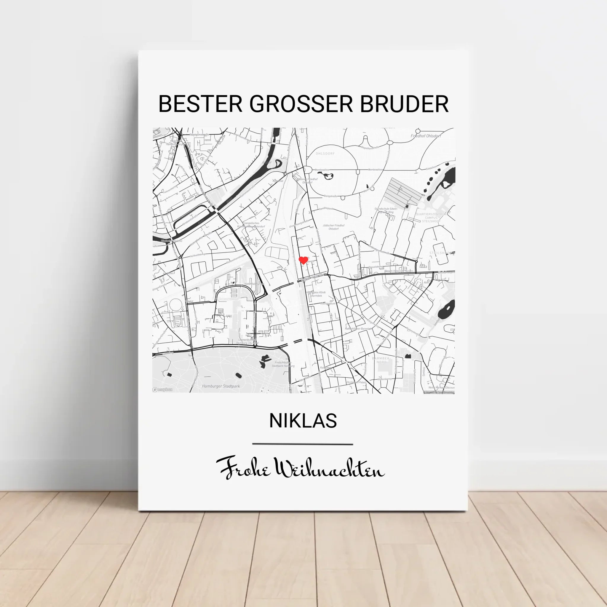 Weihnachtsgeschenk für großen Bruder Poster personalisierbar - Cantty