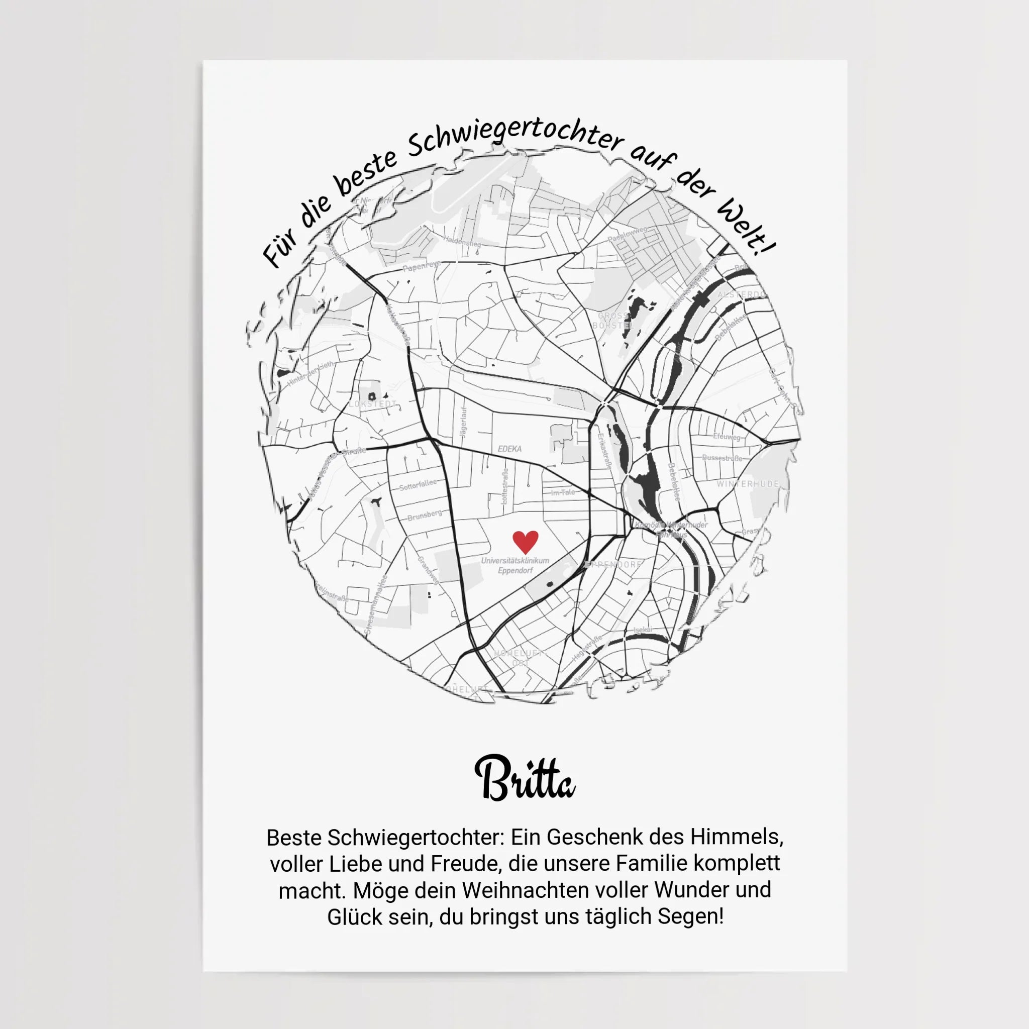 Weihnachtsgeschenk für Schwiegertochter Poster personalisierbar - Cantty