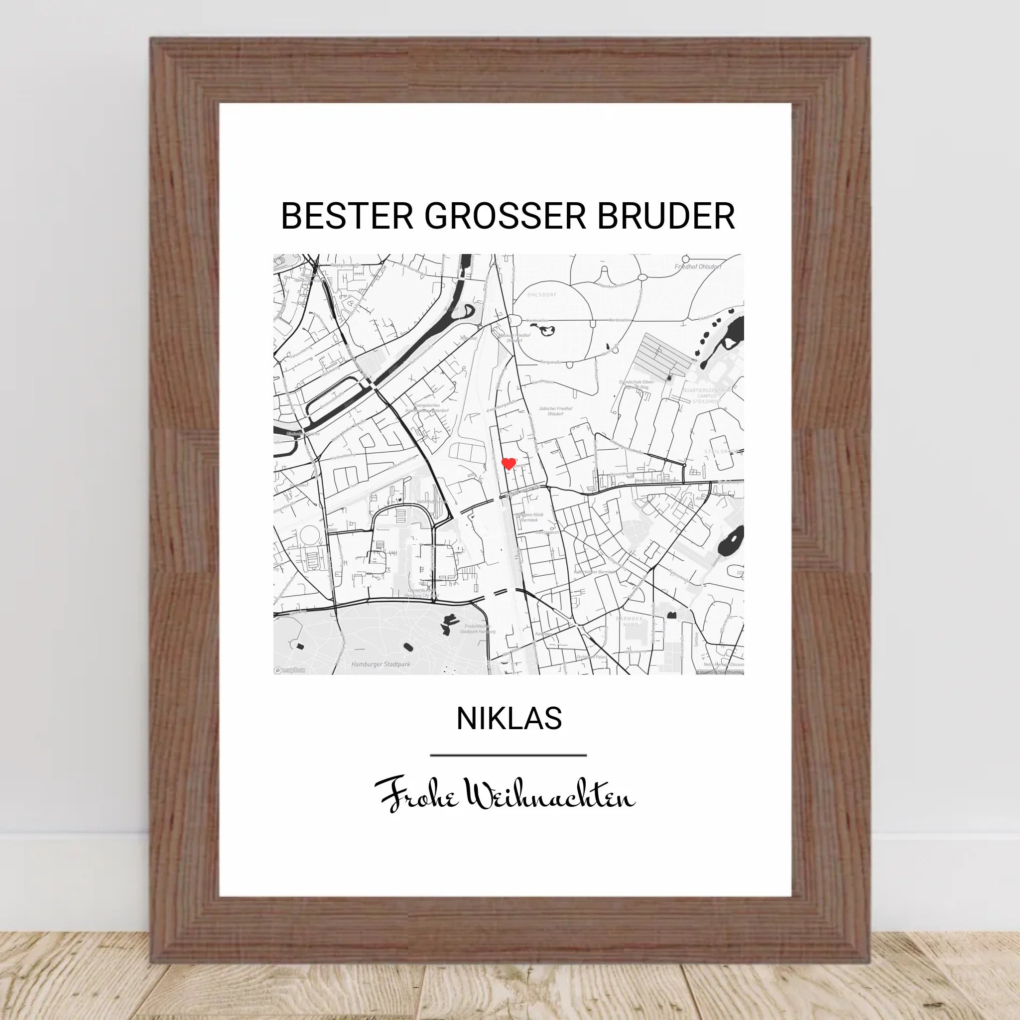 Weihnachtsgeschenk für großen Bruder Poster personalisierbar - Cantty