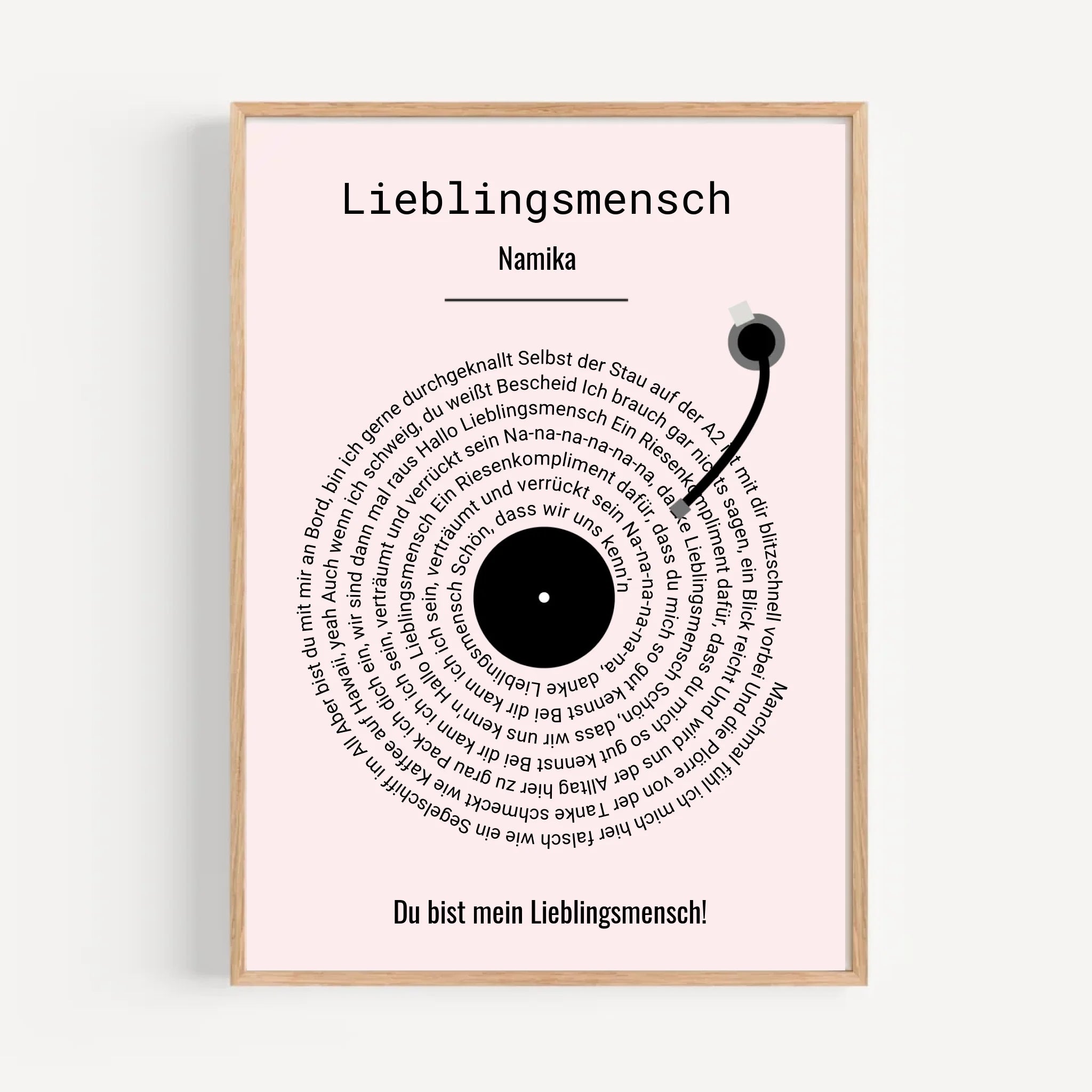 Beste Freundin Musikposter Songtext Lieblingssong Geschenk - Cantty
