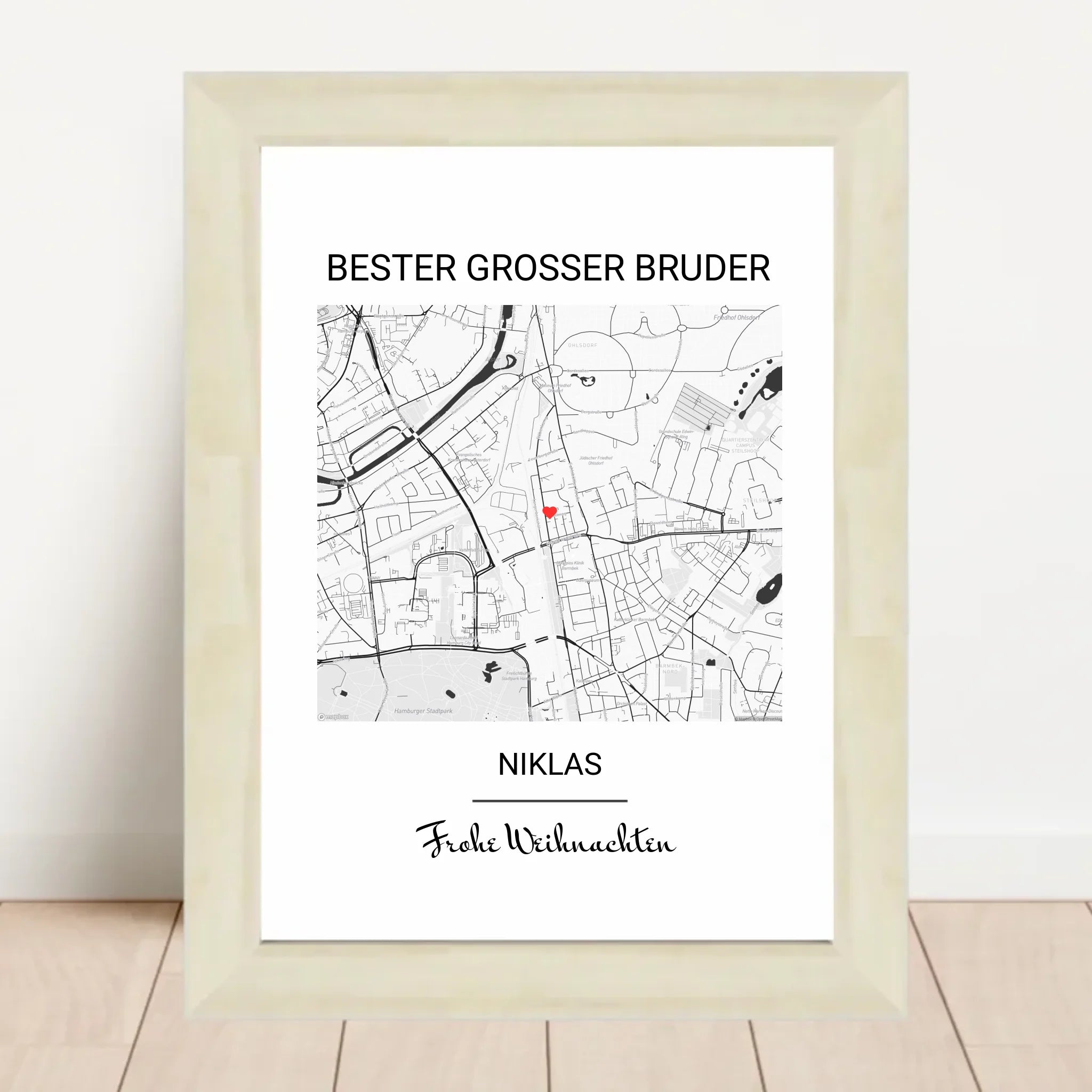 Weihnachtsgeschenk für großen Bruder Poster personalisierbar - Cantty