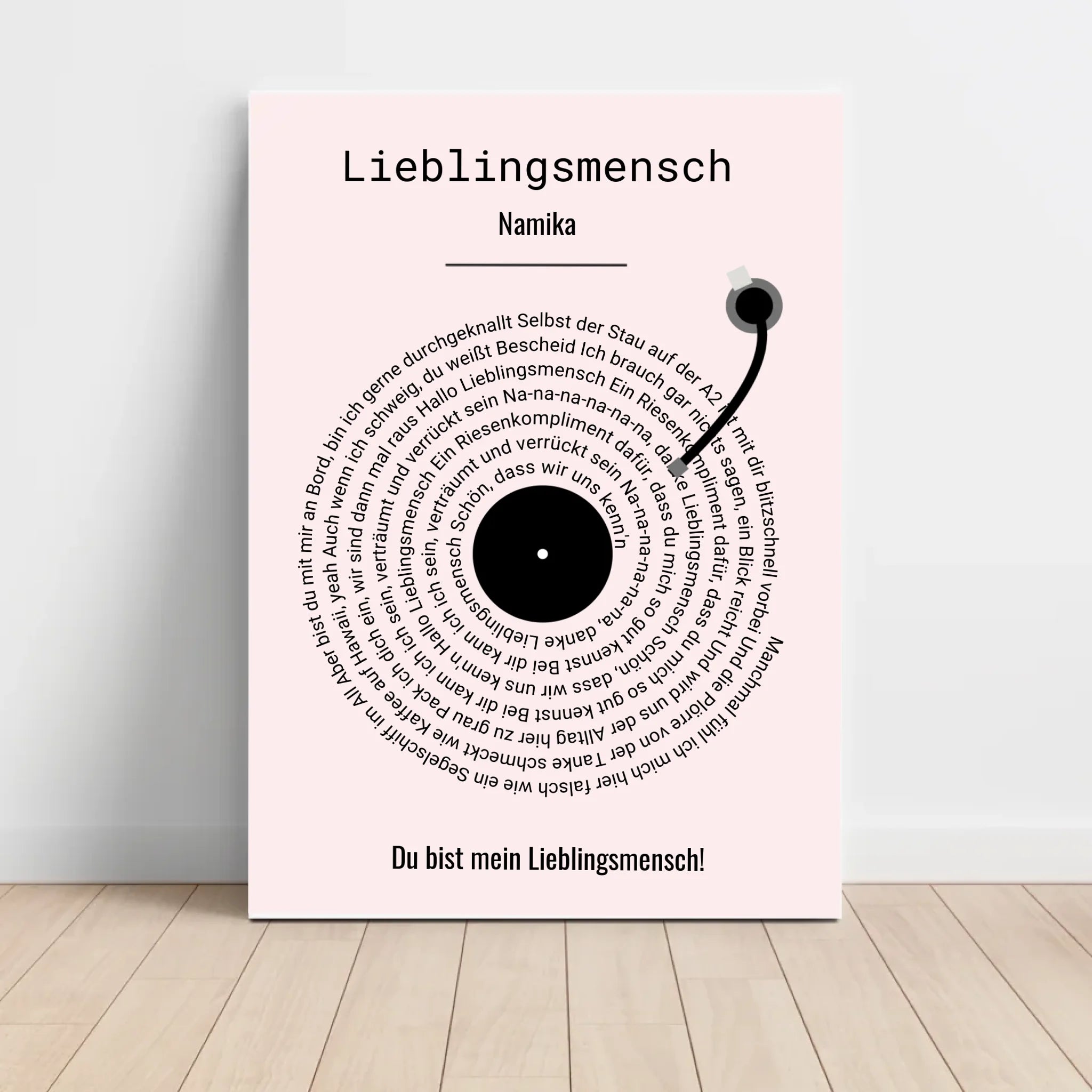 Beste Freundin Musikposter Songtext Lieblingssong Geschenk - Cantty