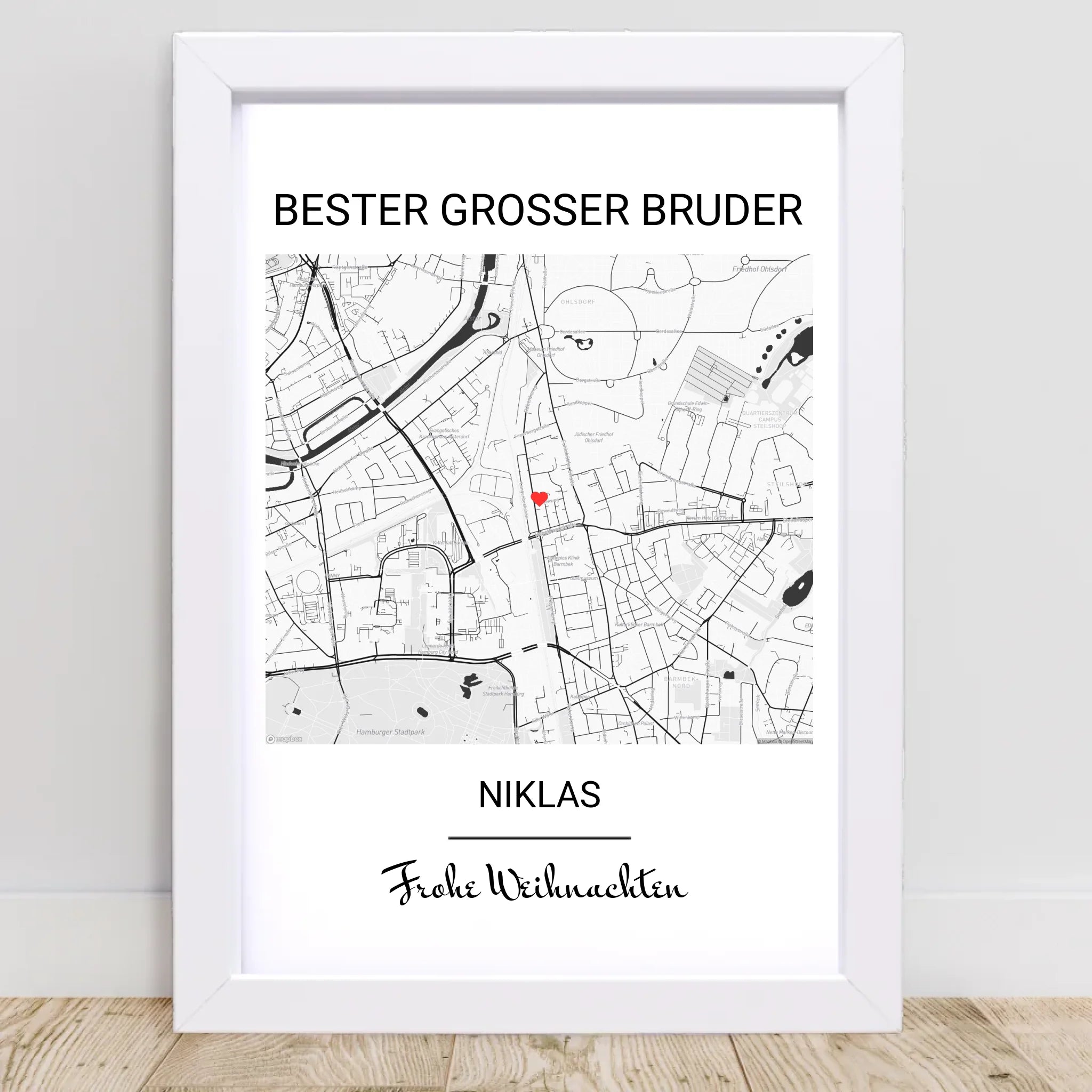 Weihnachtsgeschenk für großen Bruder Poster personalisierbar - Cantty