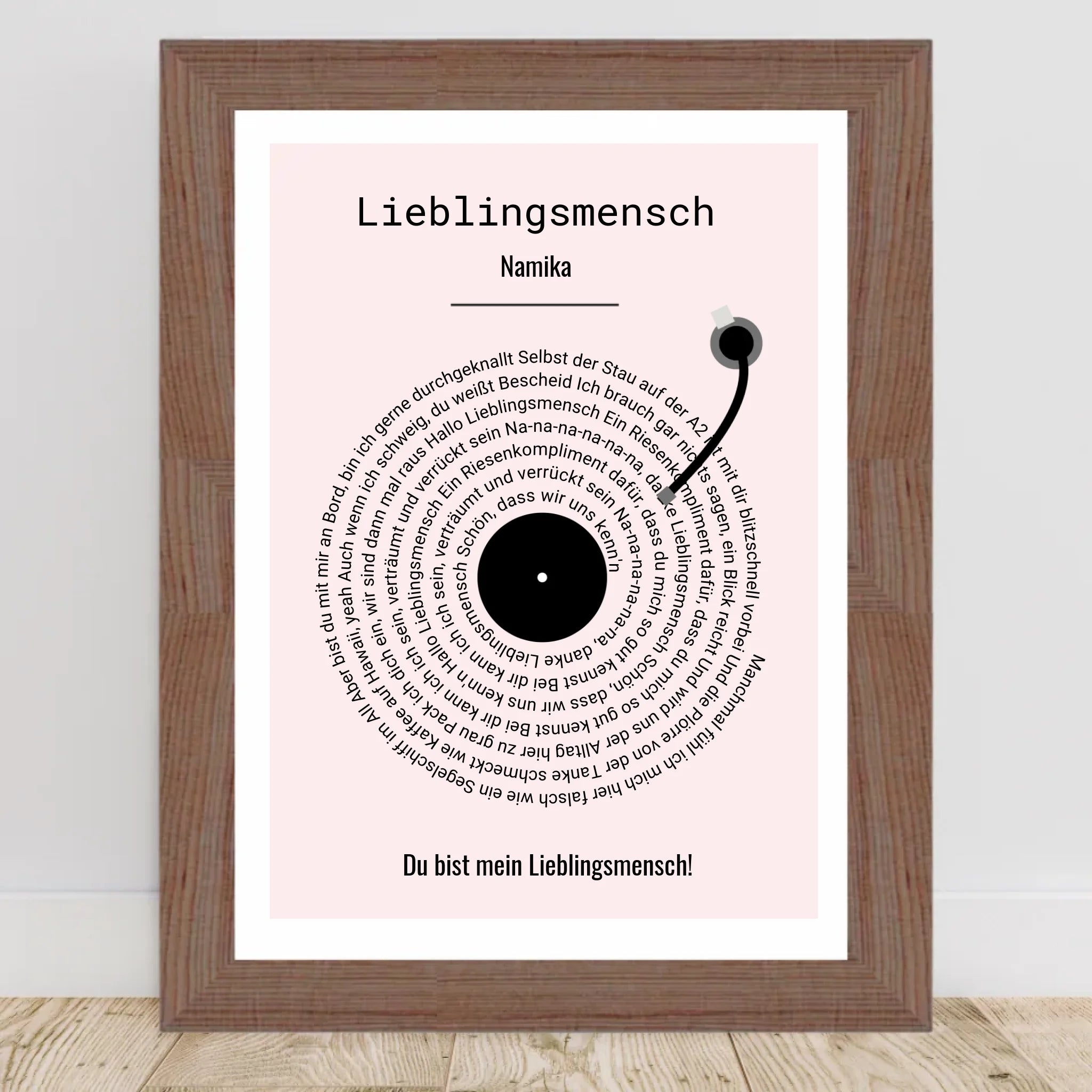 Beste Freundin Musikposter Songtext Lieblingssong Geschenk - Cantty