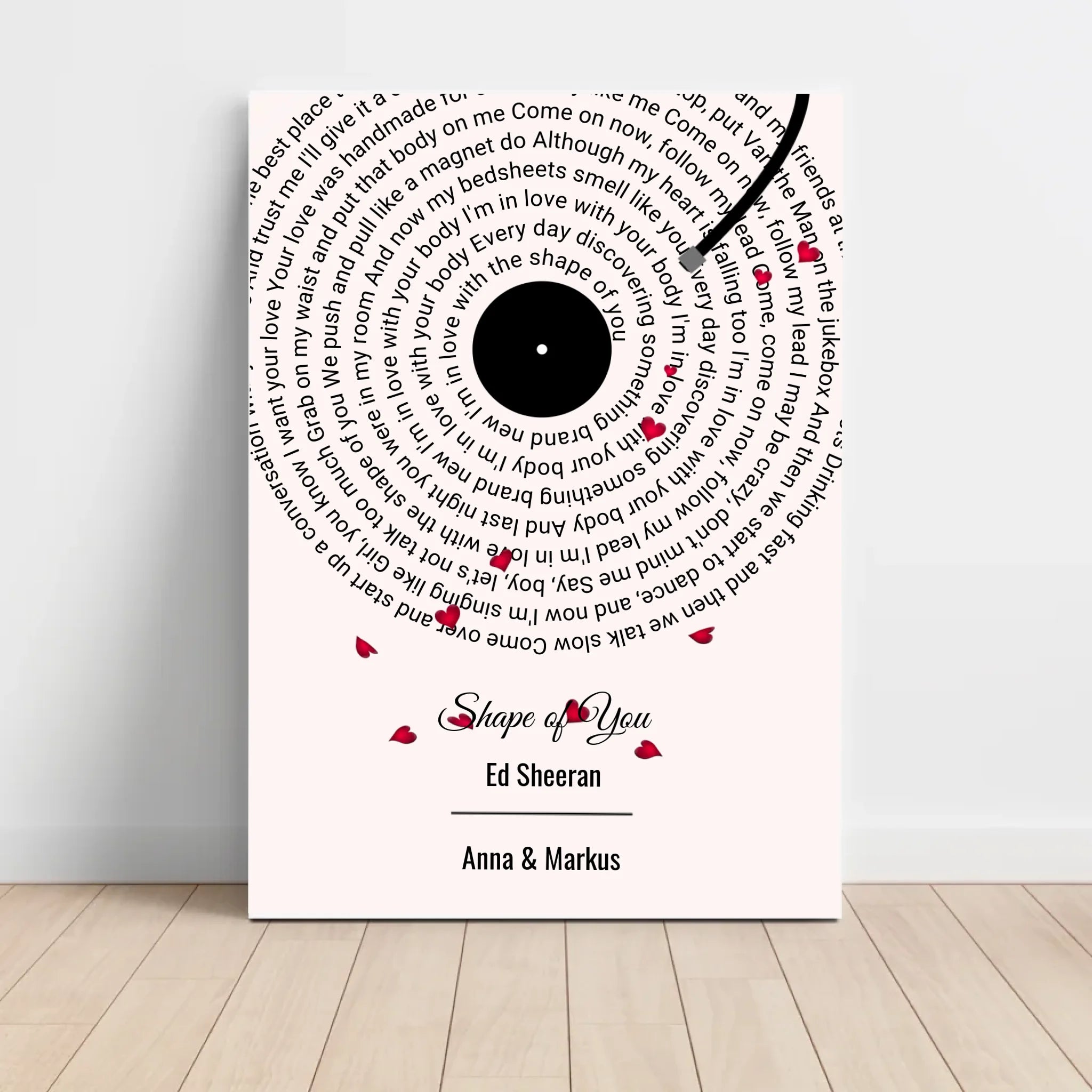 Hochzeitstagsgeschenk Paar Lieblingssongtext Poster personalisierbar - Cantty