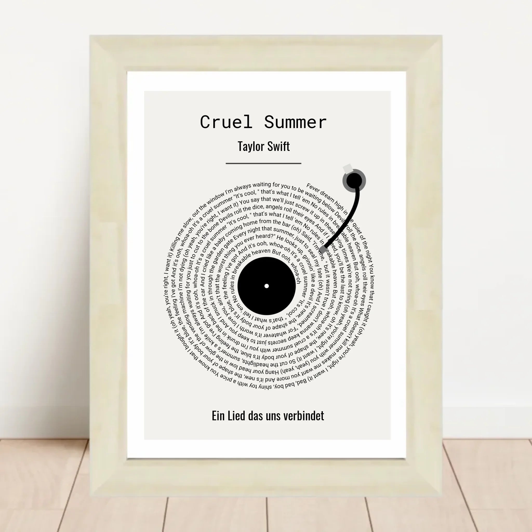 Musikposter Songtext Geschenk personalisiert - Cantty